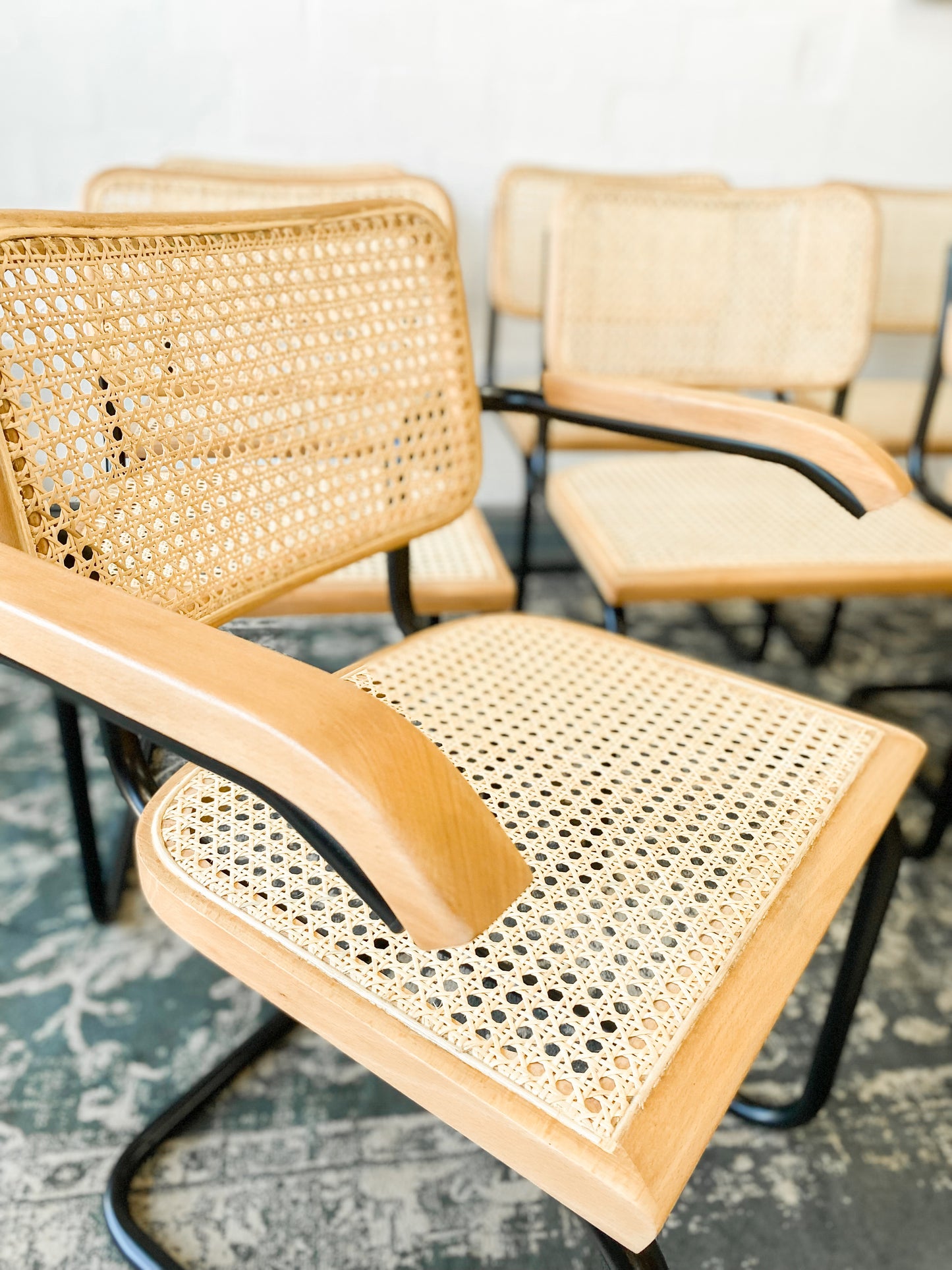 Set of 8 Cesca Style Dining Chairs