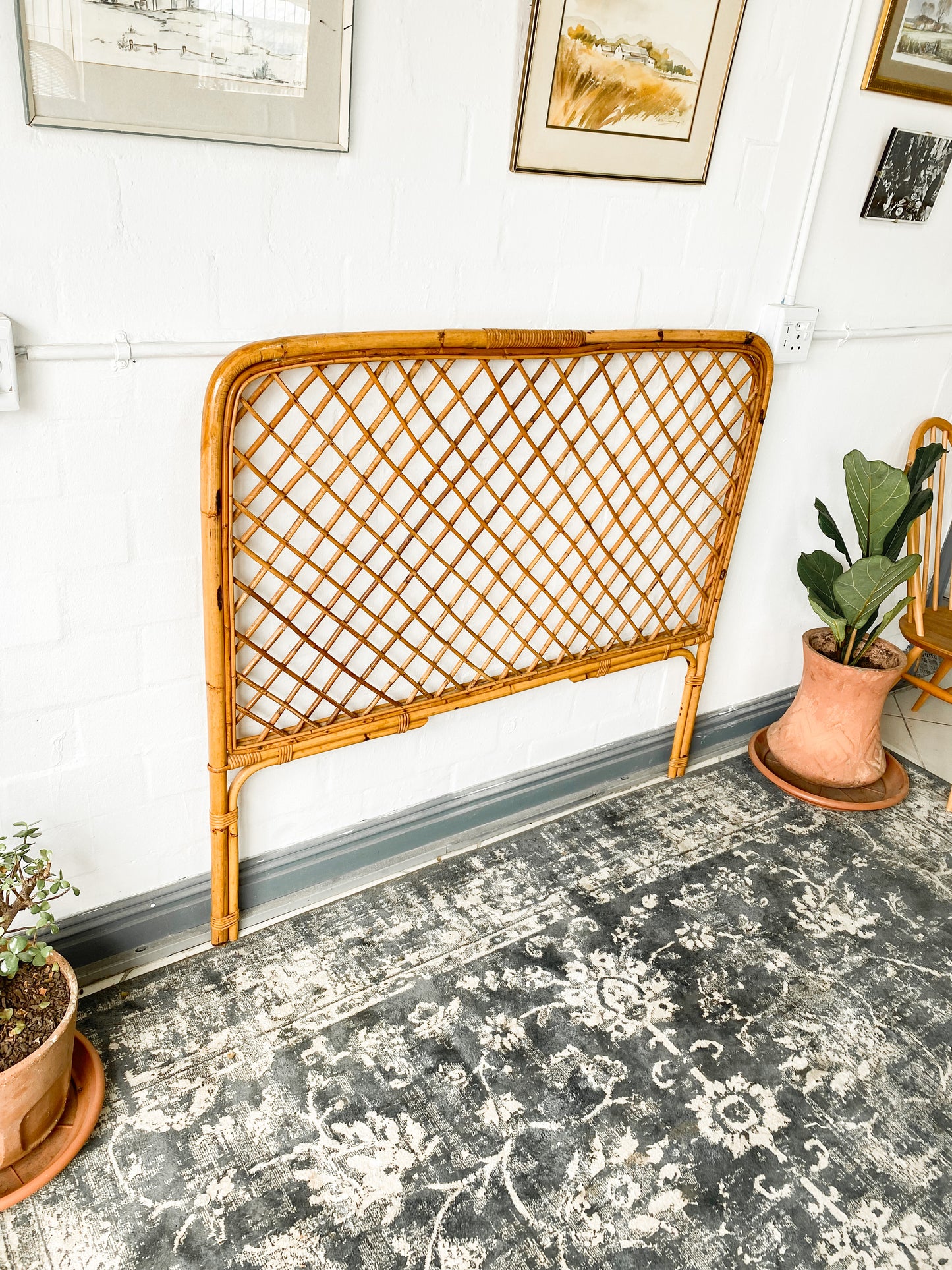 Double Cane Headboard