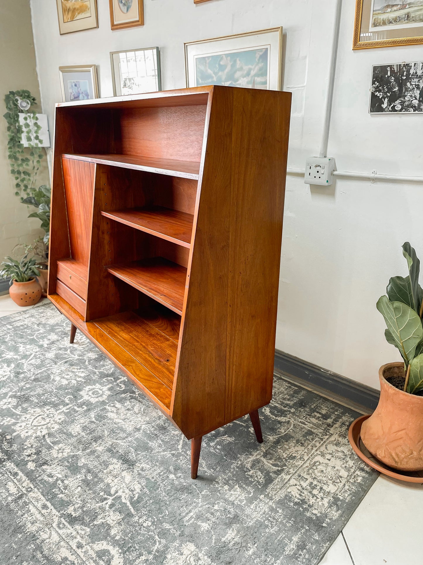 Mid-Century Display Cabinet and Shelf