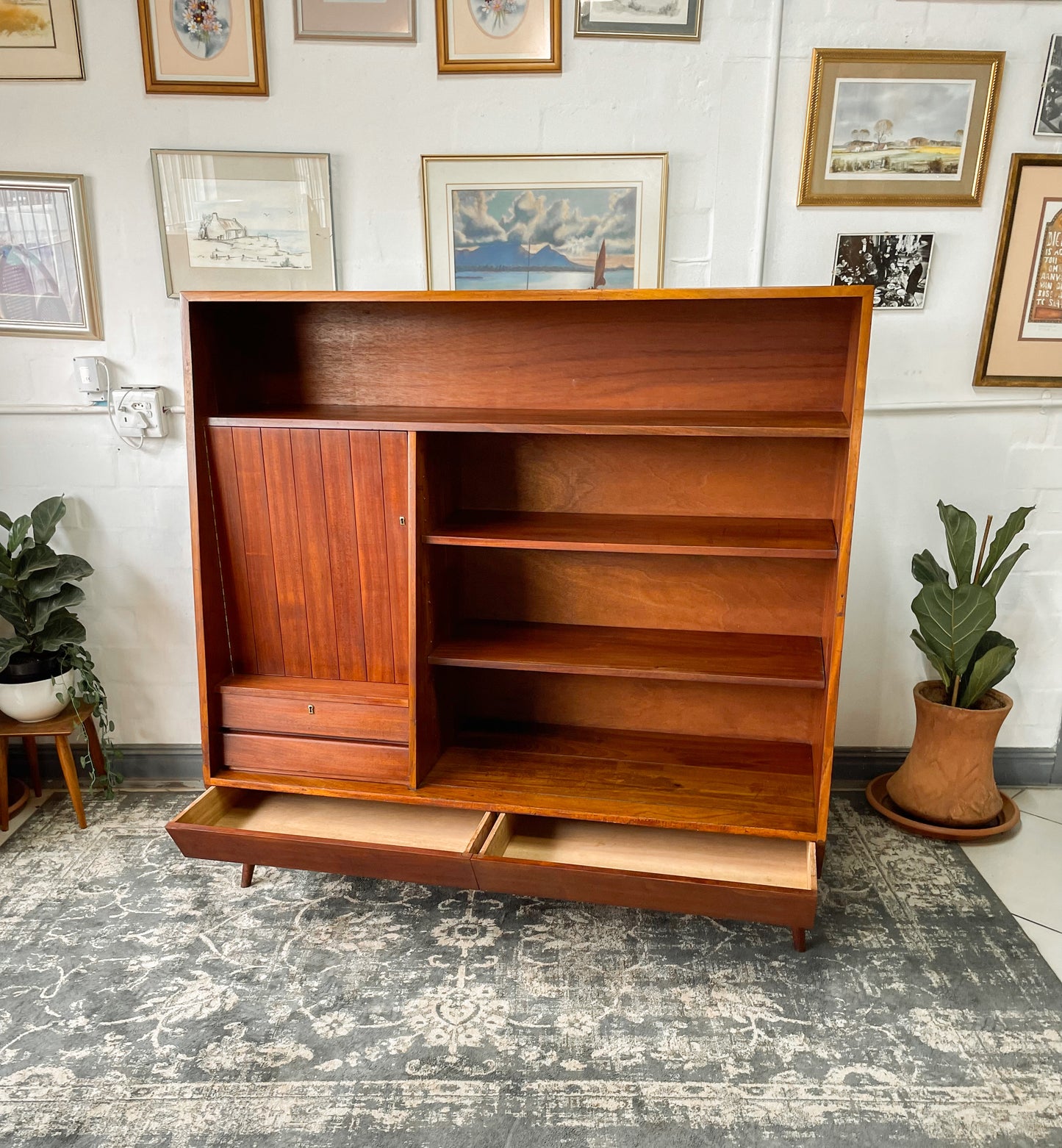 Mid-Century Display Cabinet and Shelf