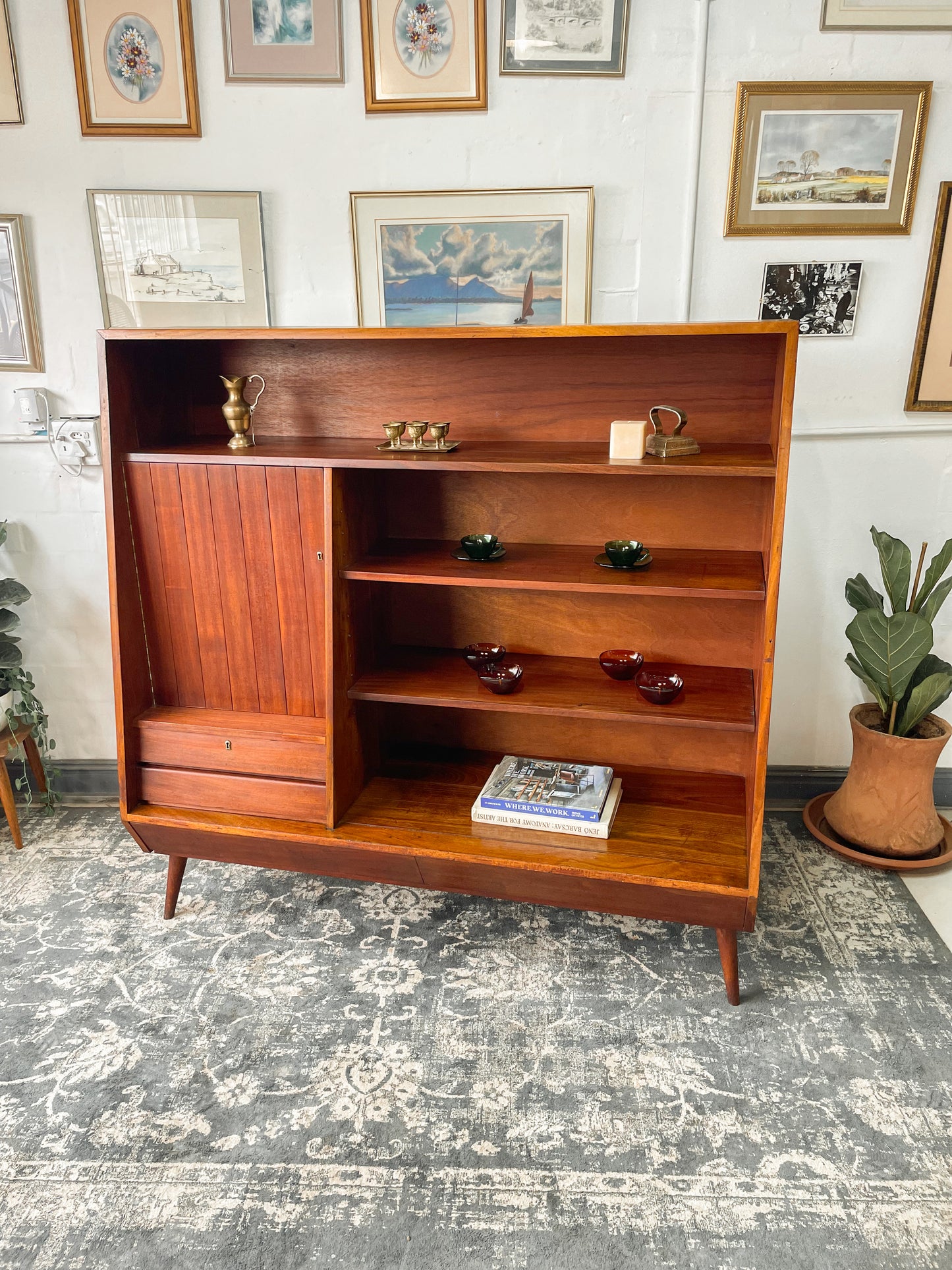 Mid-Century Display Cabinet and Shelf