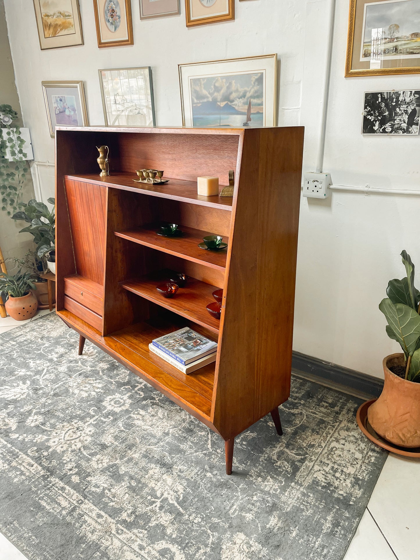 Mid-Century Display Cabinet and Shelf