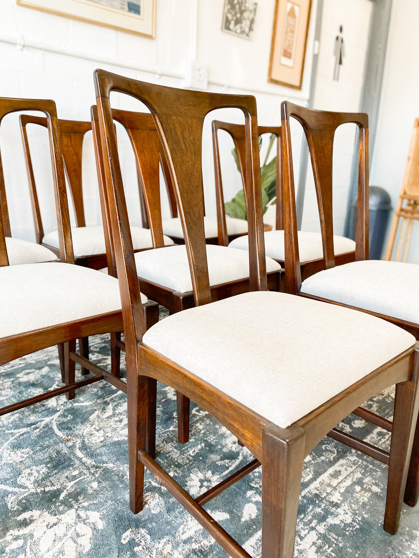 Set of 8 Mid Century Dining Chairs