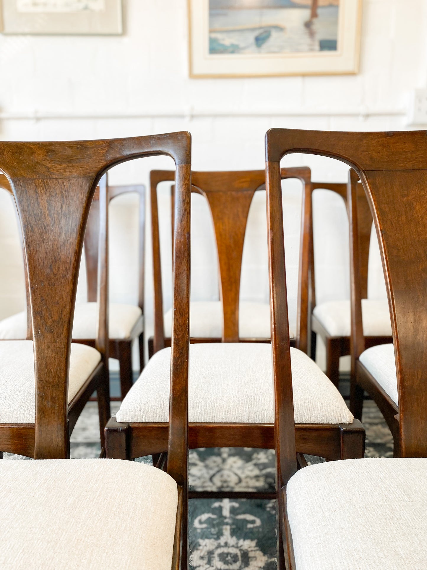 Set of 8 Mid Century Dining Chairs