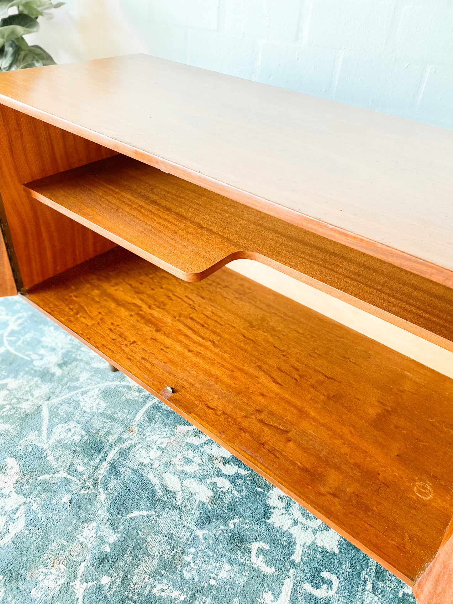 Mid Century Sideboard Featuring Inlay Handle Detailing