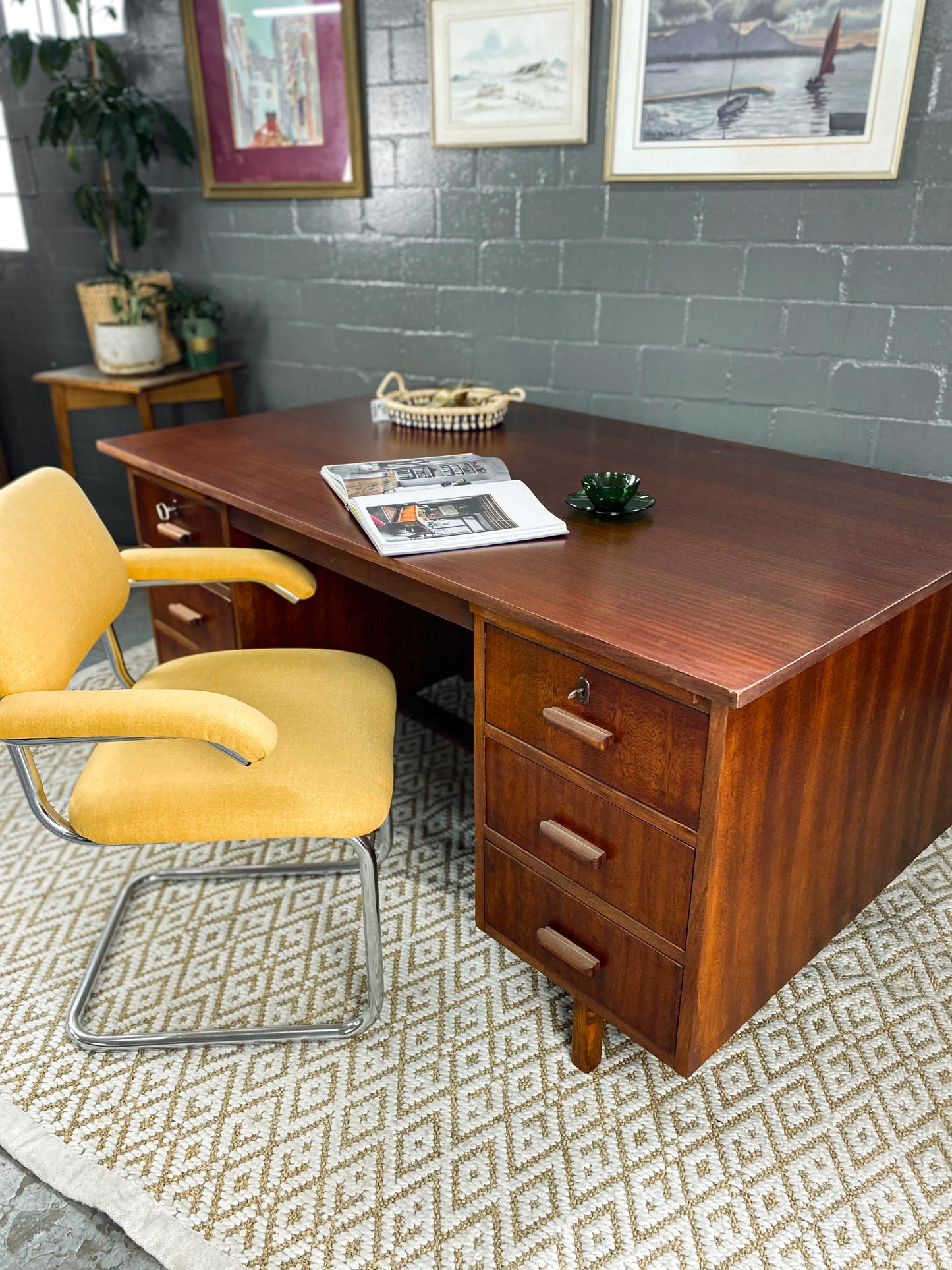 Vintage Teak Desk
