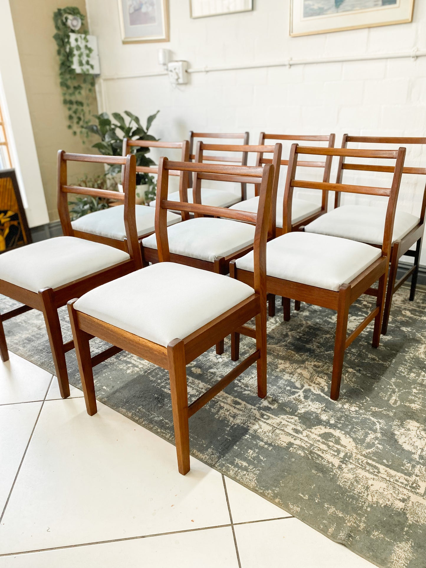 Set of 8 Mid Century Dining Chairs