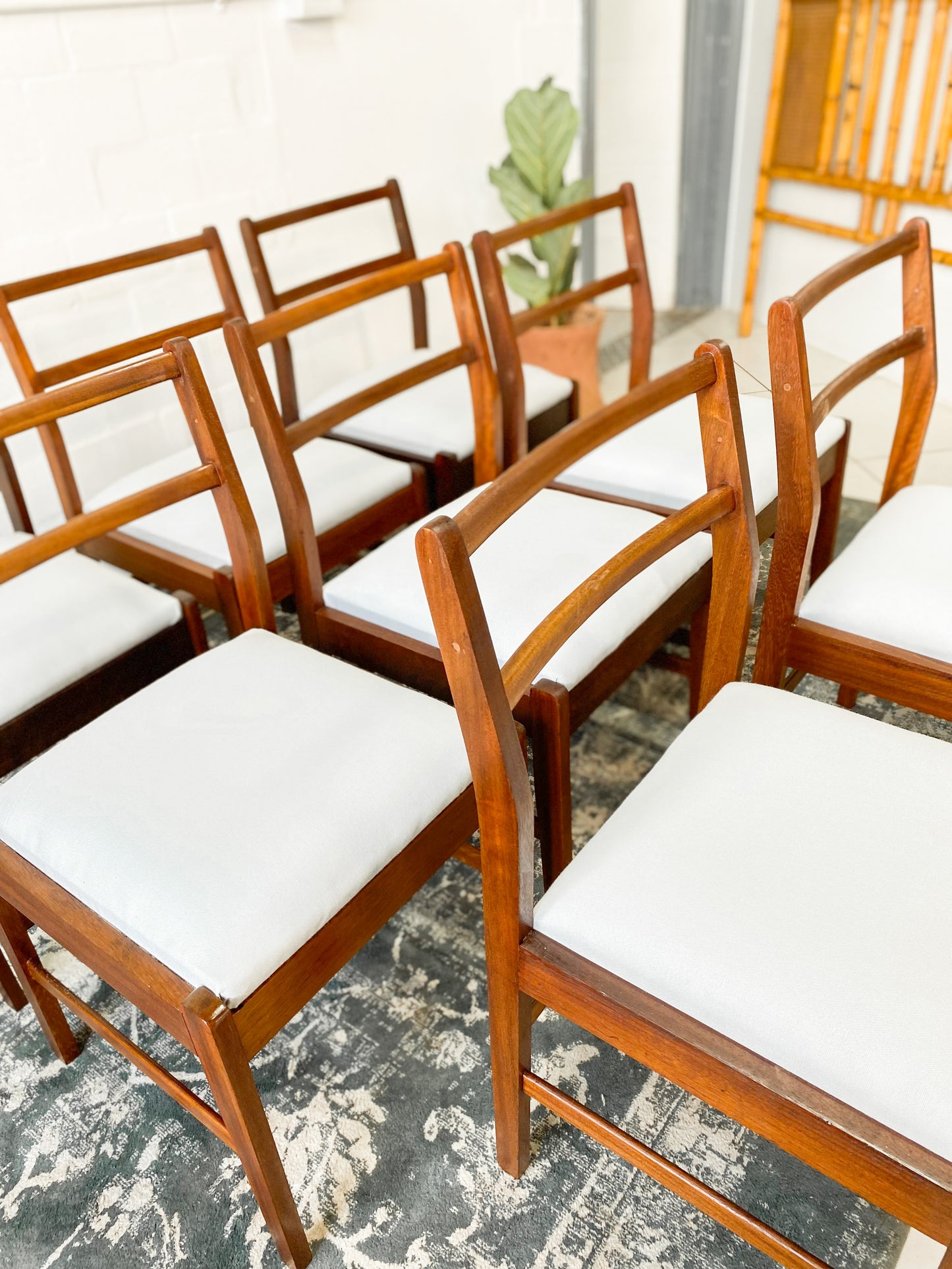 Set of 8 Mid Century Dining Chairs