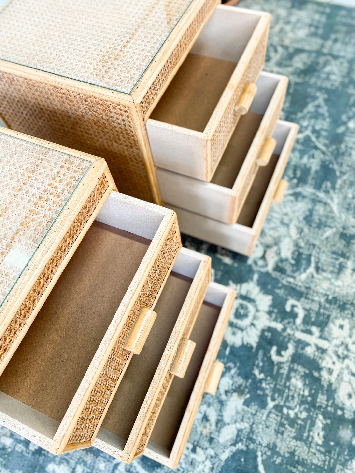 Pair of Cane Pedestals