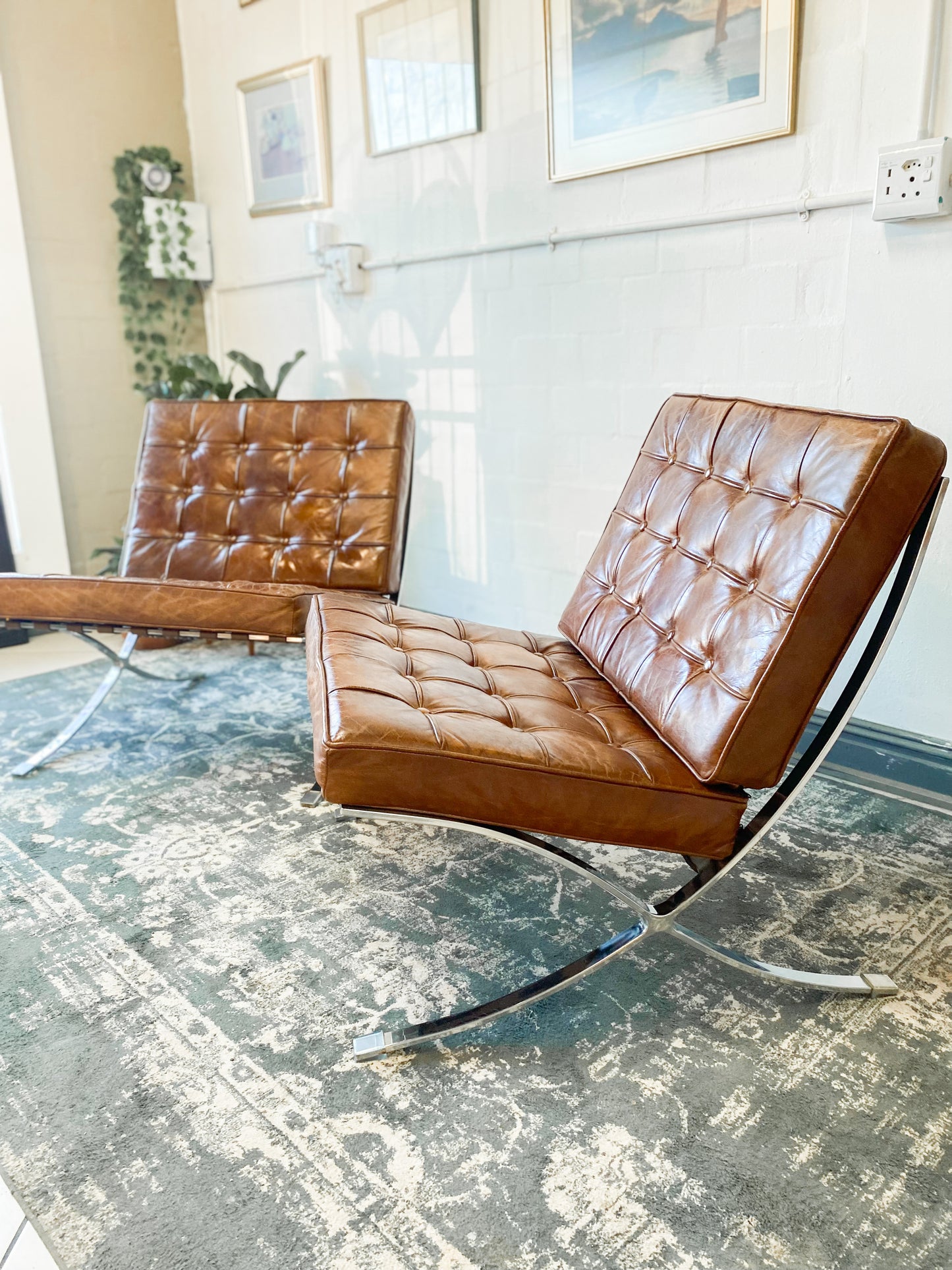 Pair of Barcelona Replica Chairs