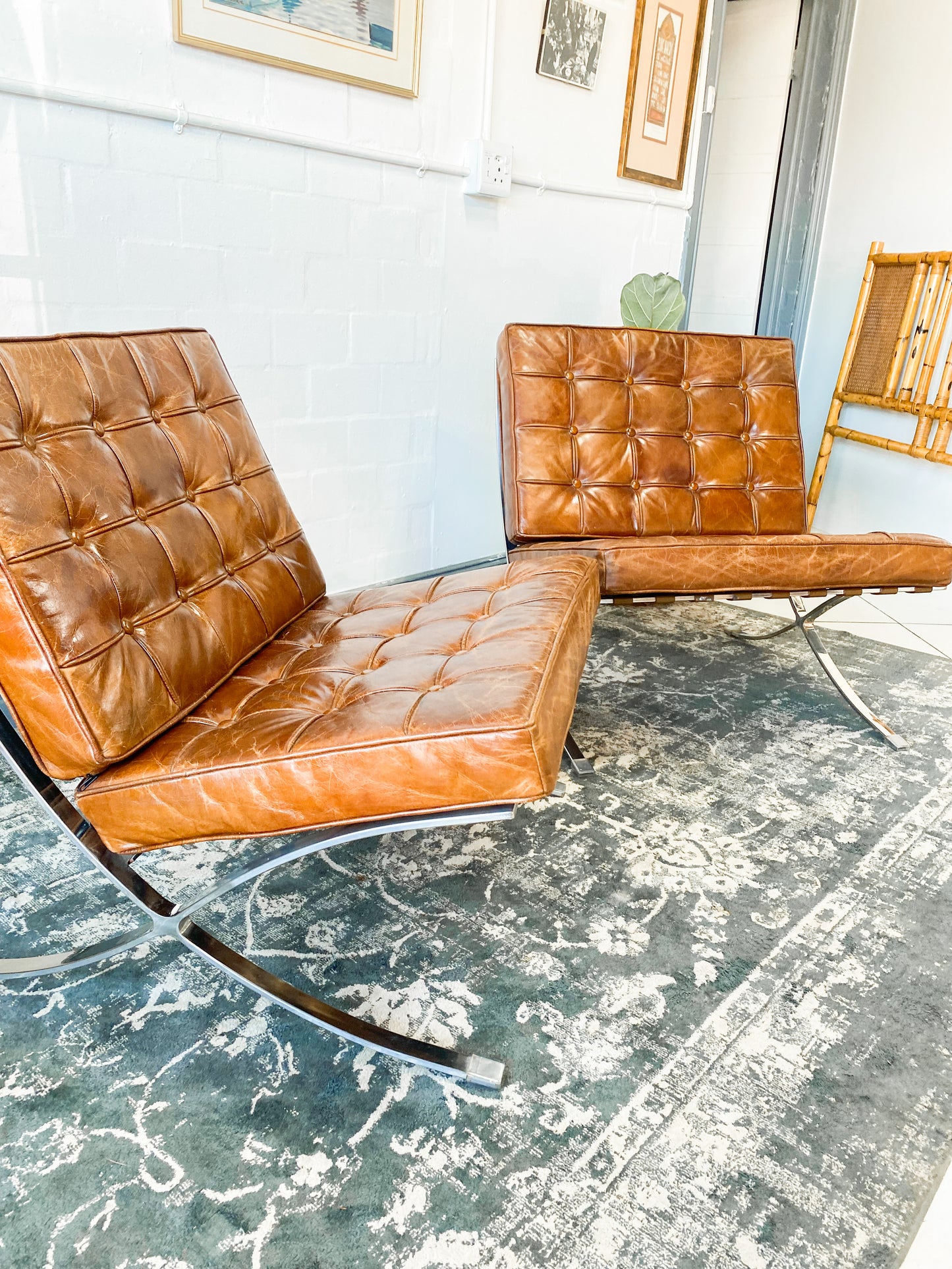 Pair of Barcelona Replica Chairs