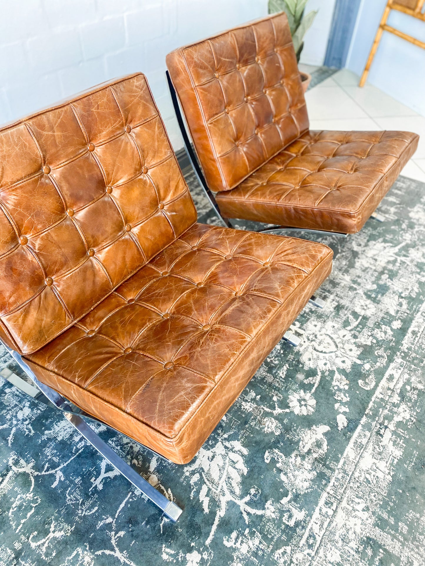 Pair of Barcelona Replica Chairs