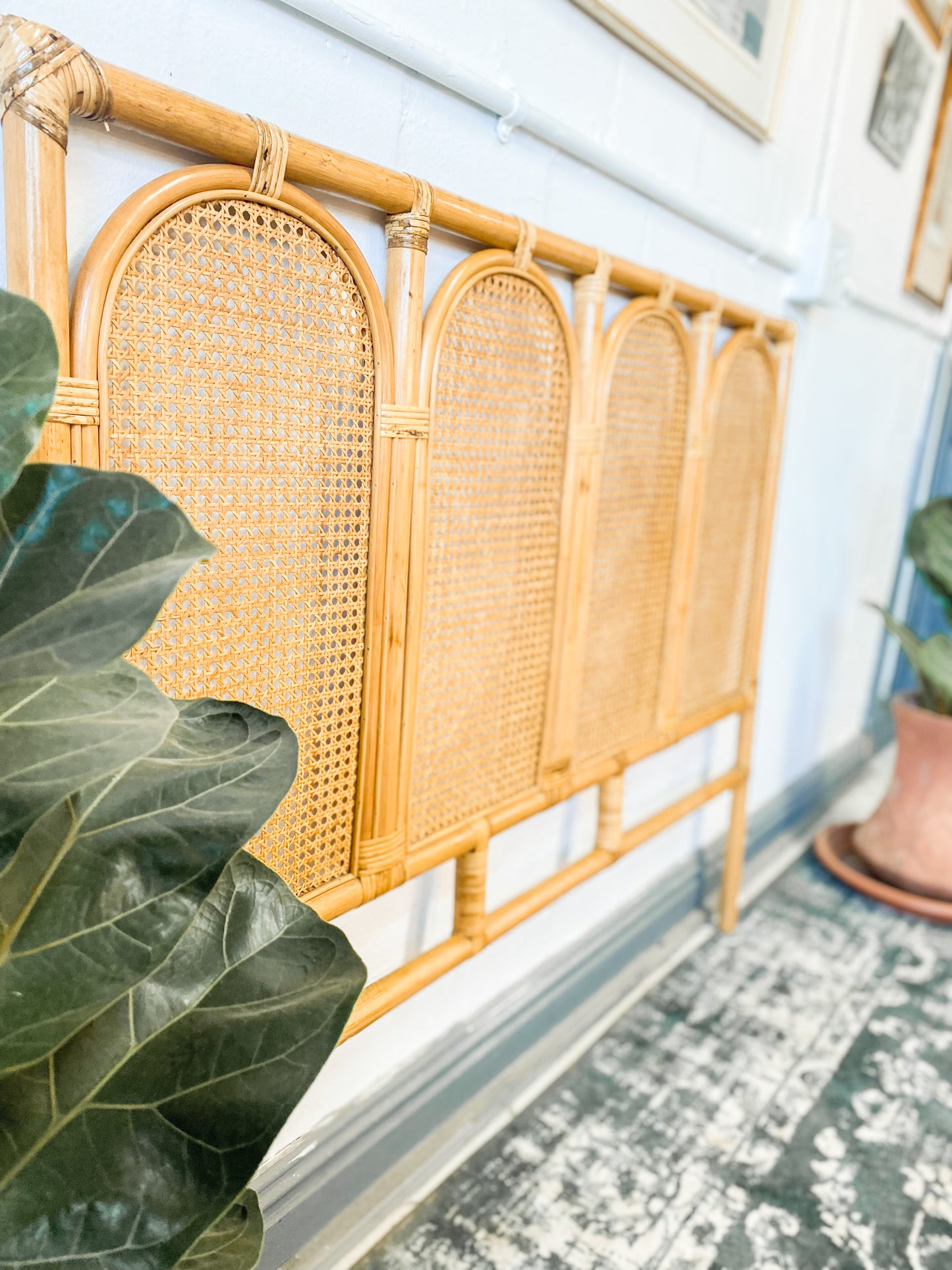 Double Cane Headboard