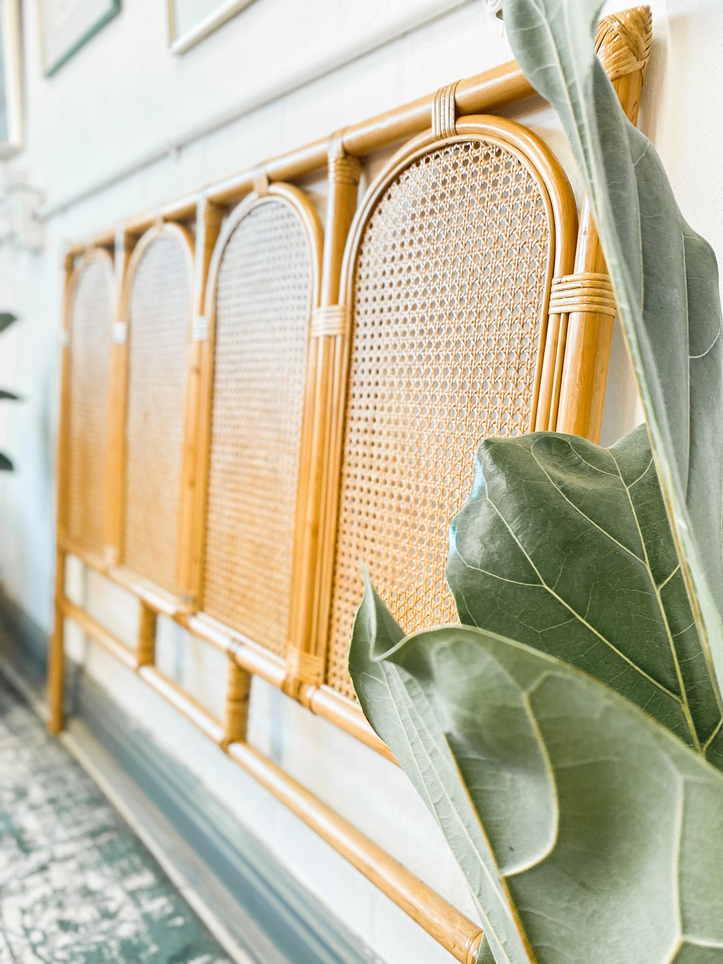 Double Cane Headboard