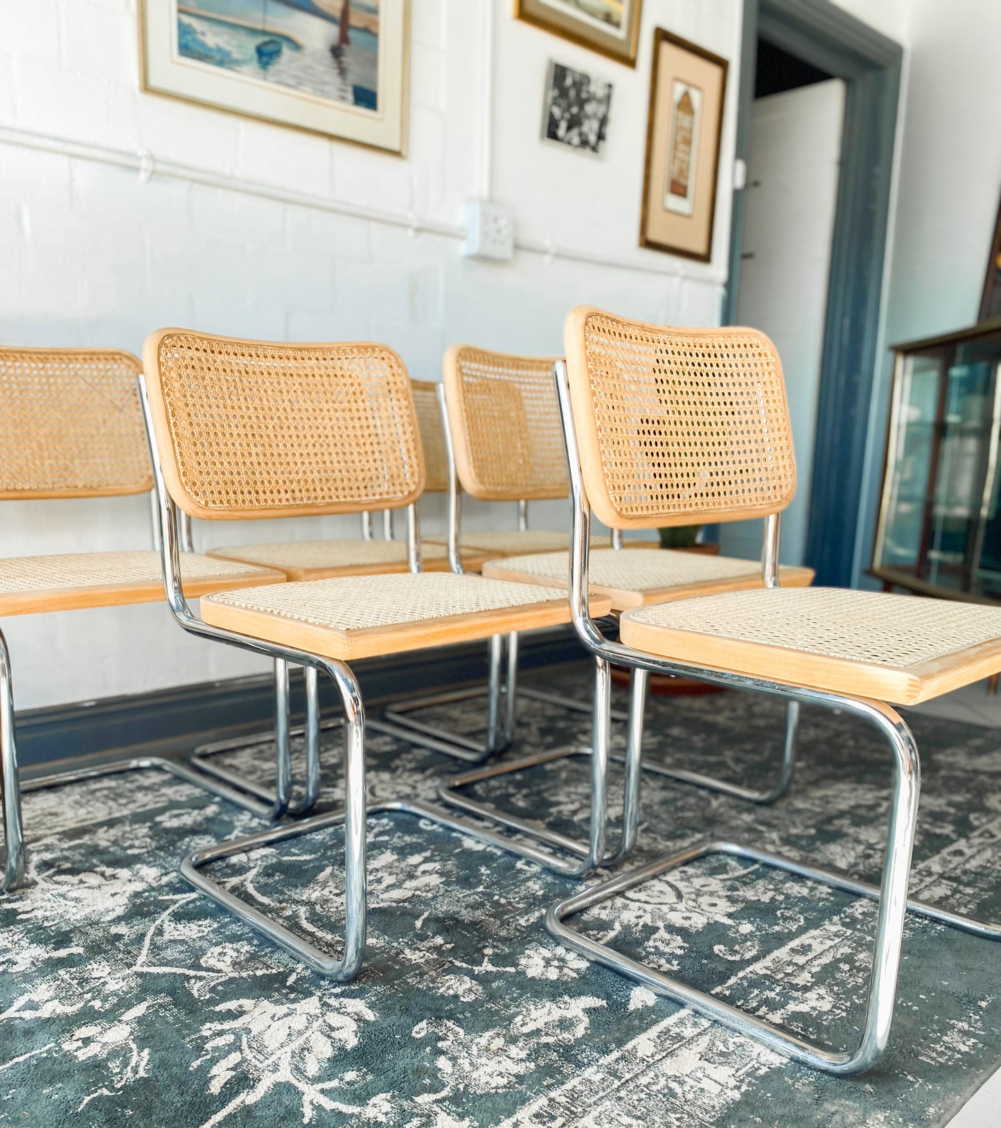 Set of 6 Cesca Style Dining Chairs