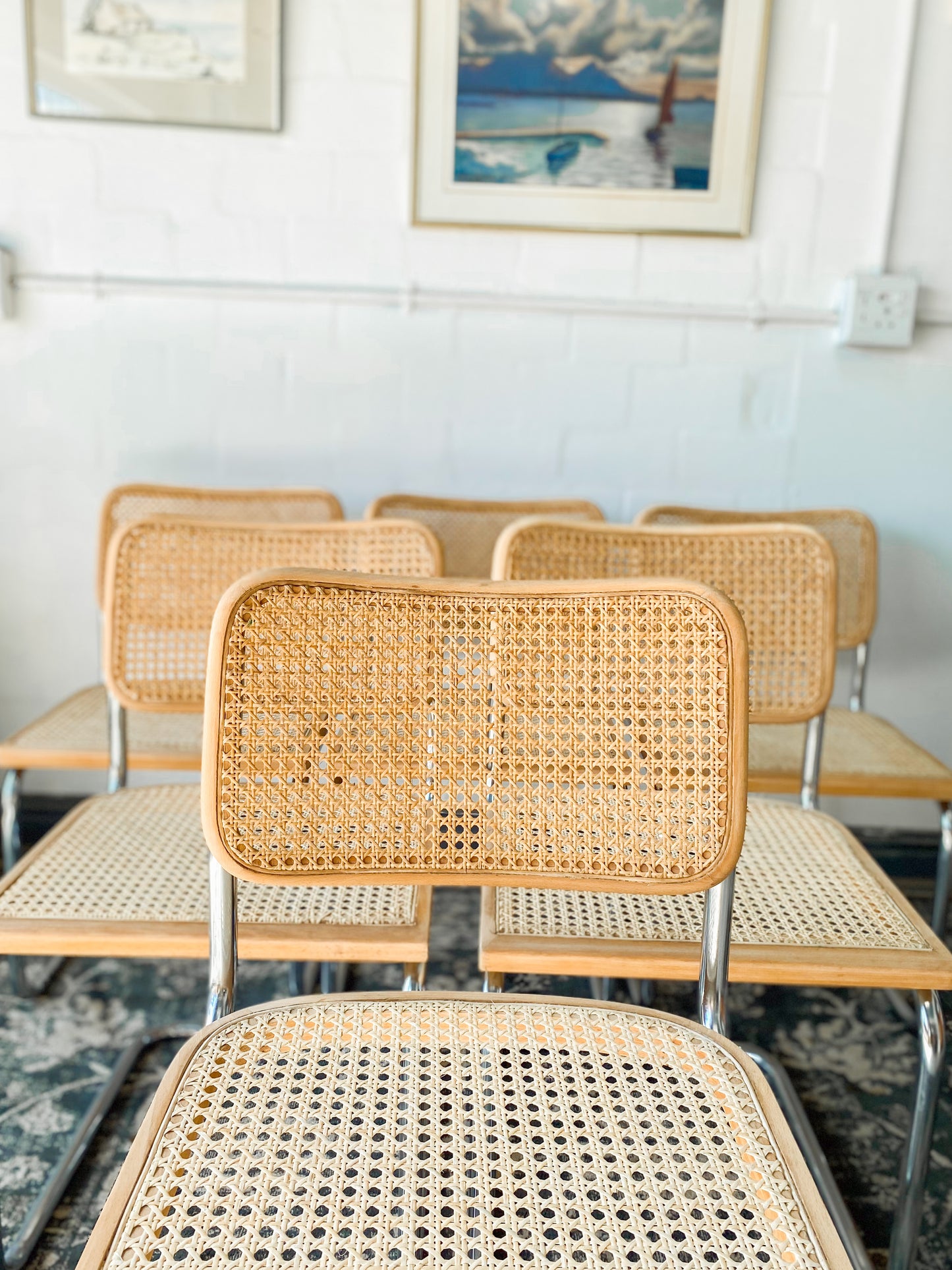 Set of 6 Cesca Style Dining Chairs