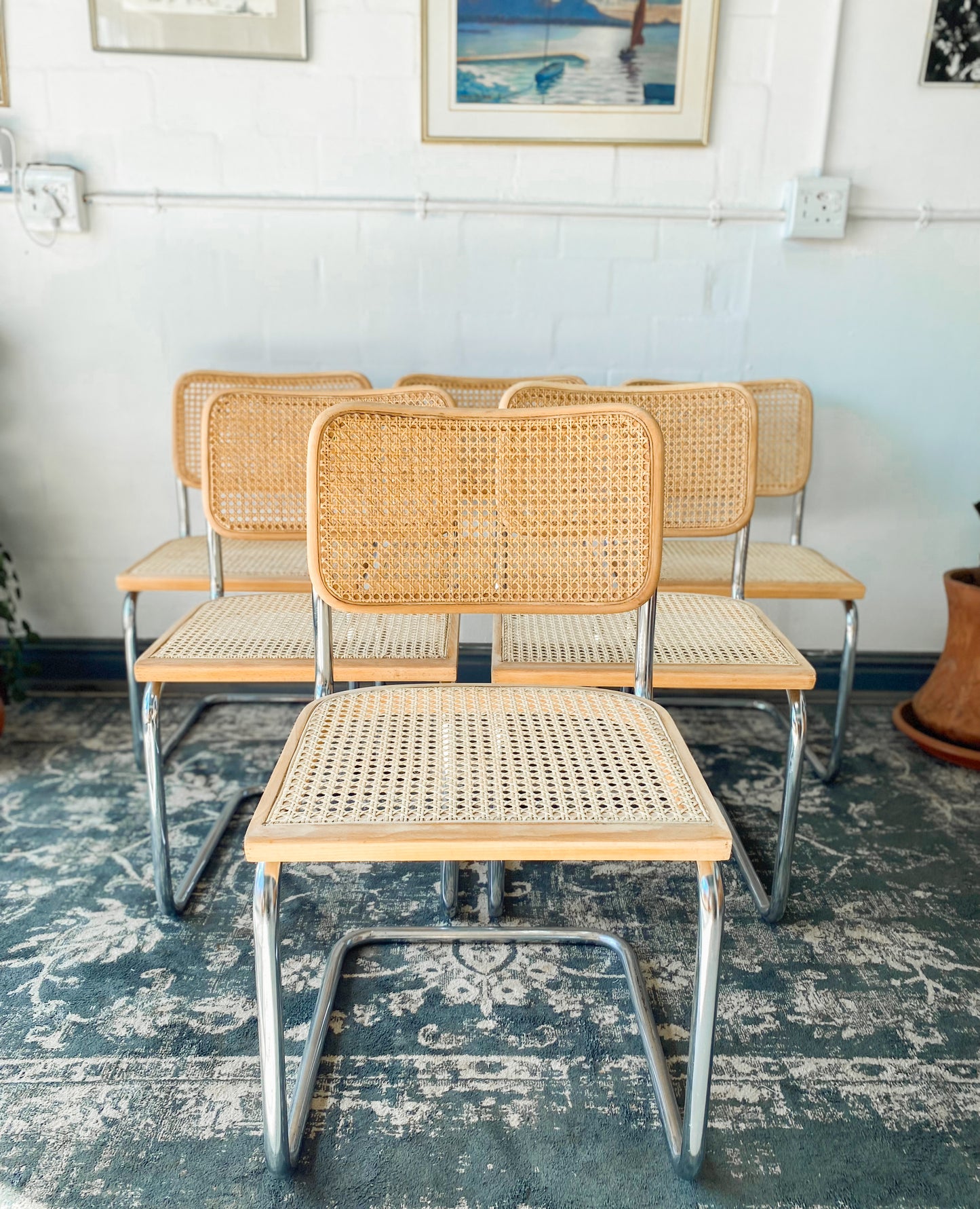 Set of 6 Cesca Style Dining Chairs