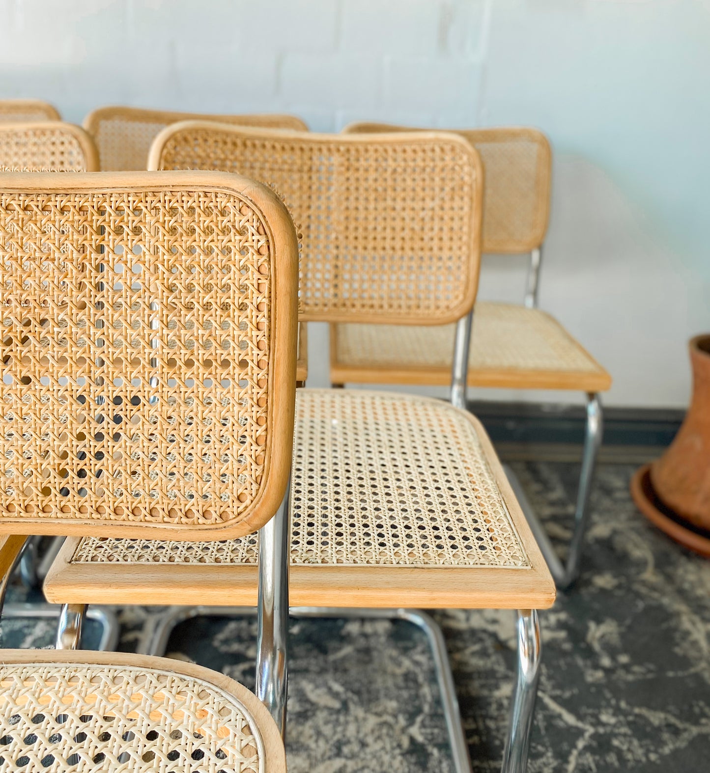 Set of 6 Cesca Style Dining Chairs