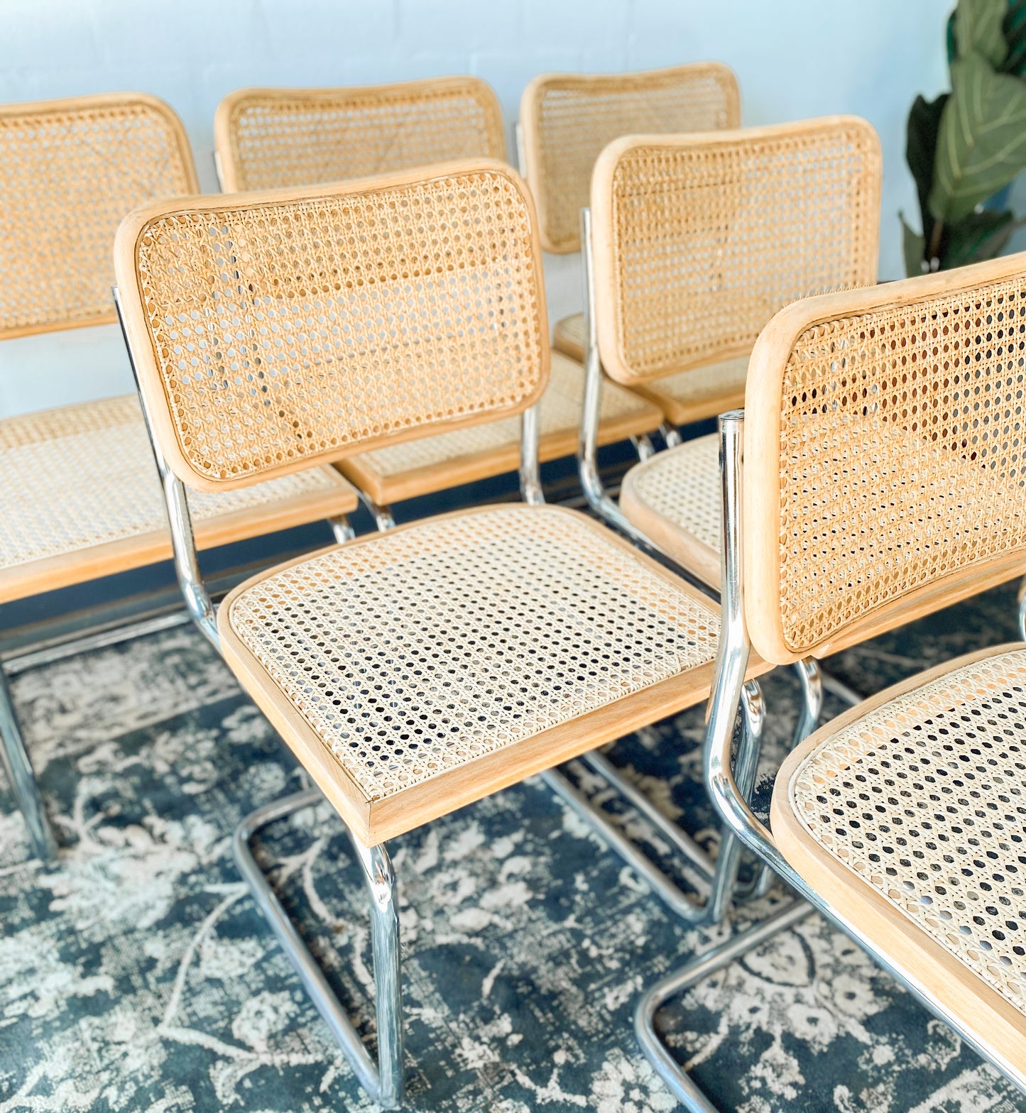Set of 6 Cesca Style Dining Chairs