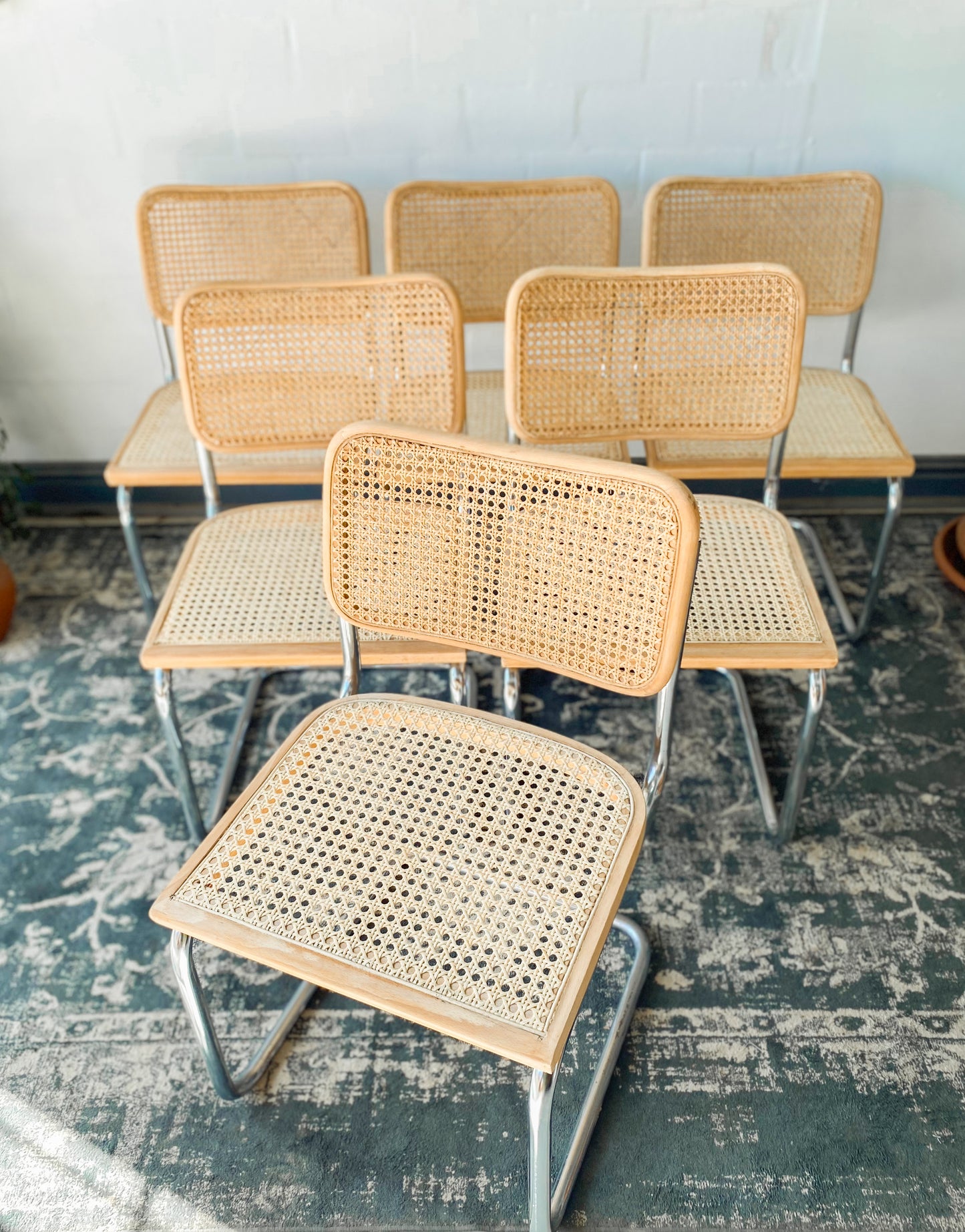 Set of 6 Cesca Style Dining Chairs