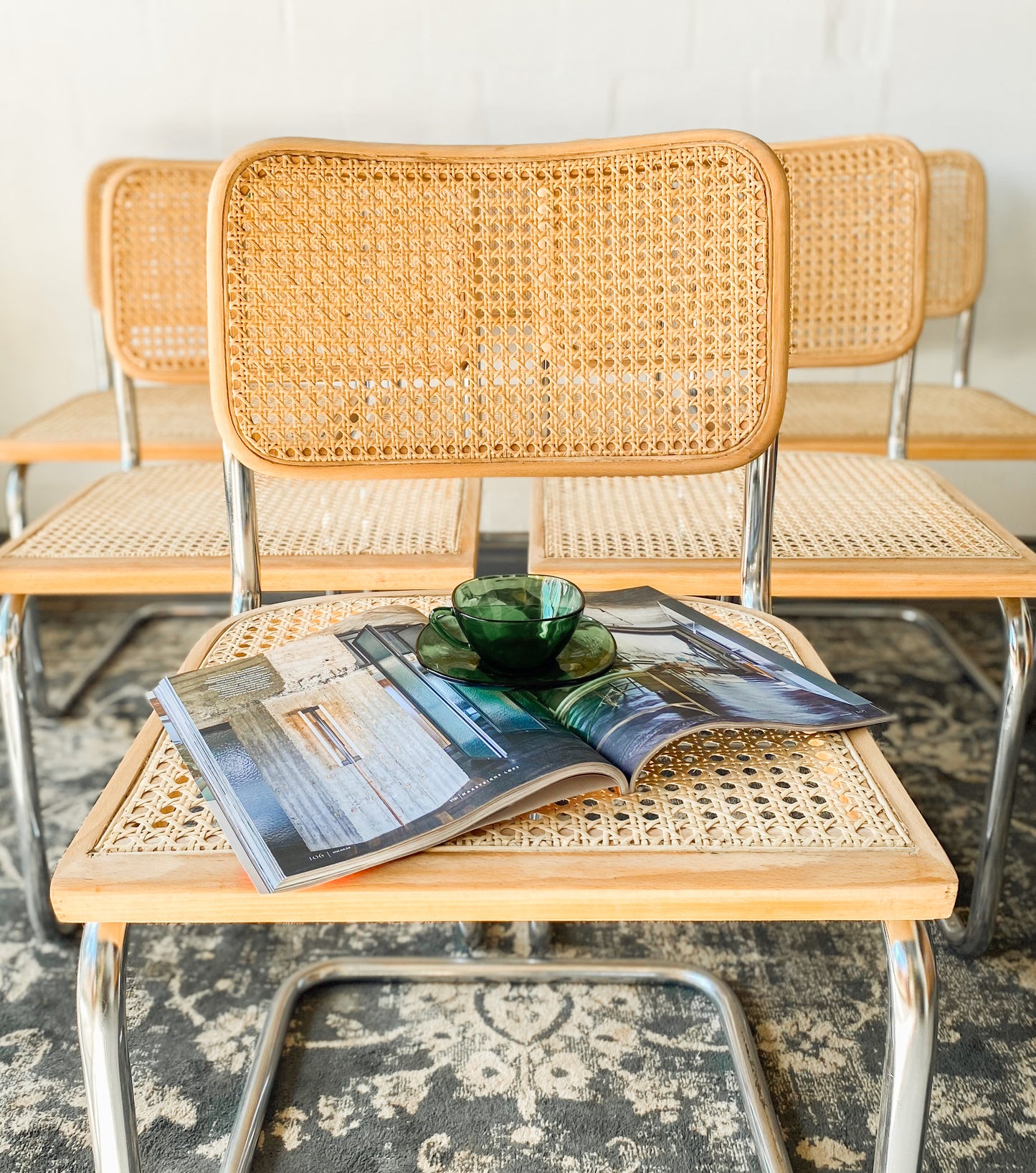 Set of 6 Cesca Style Dining Chairs