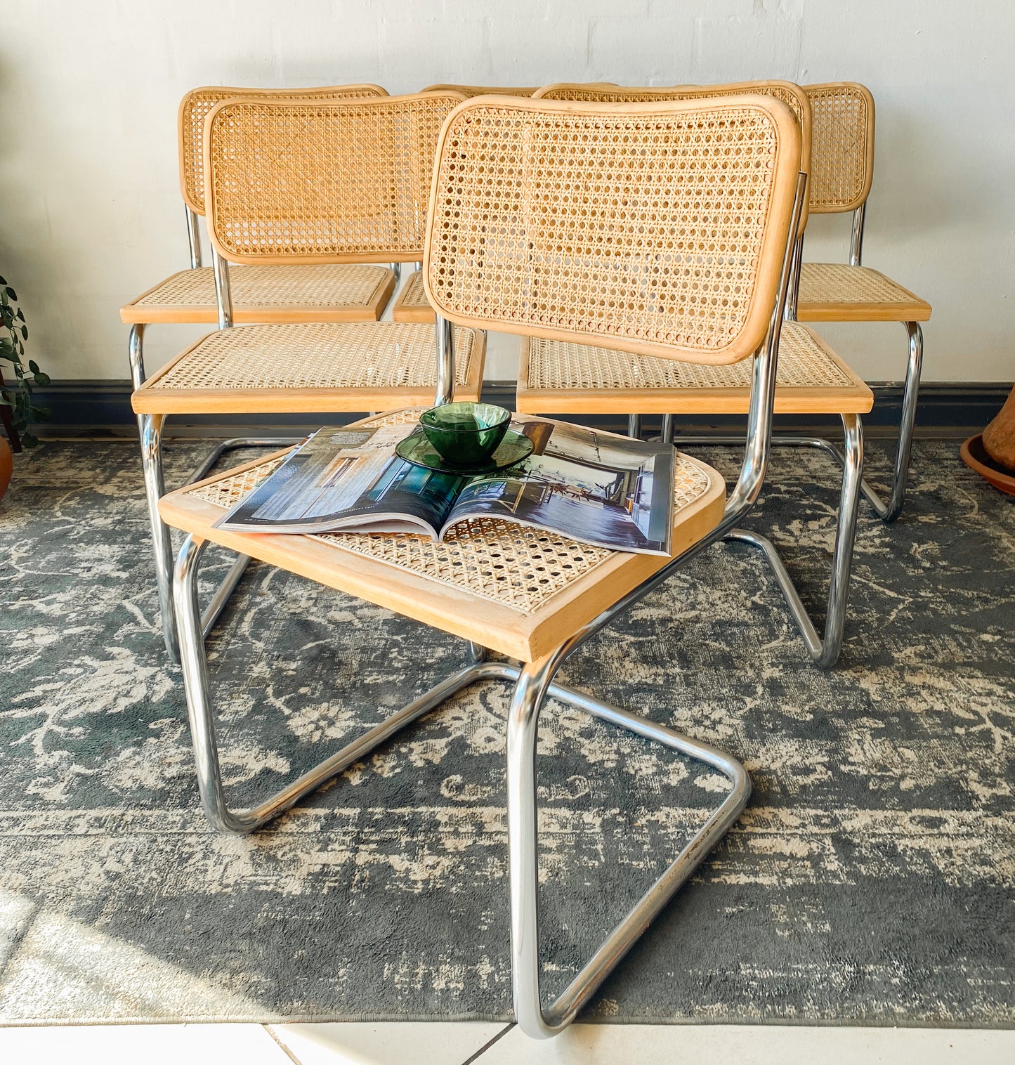 Set of 6 Cesca Style Dining Chairs