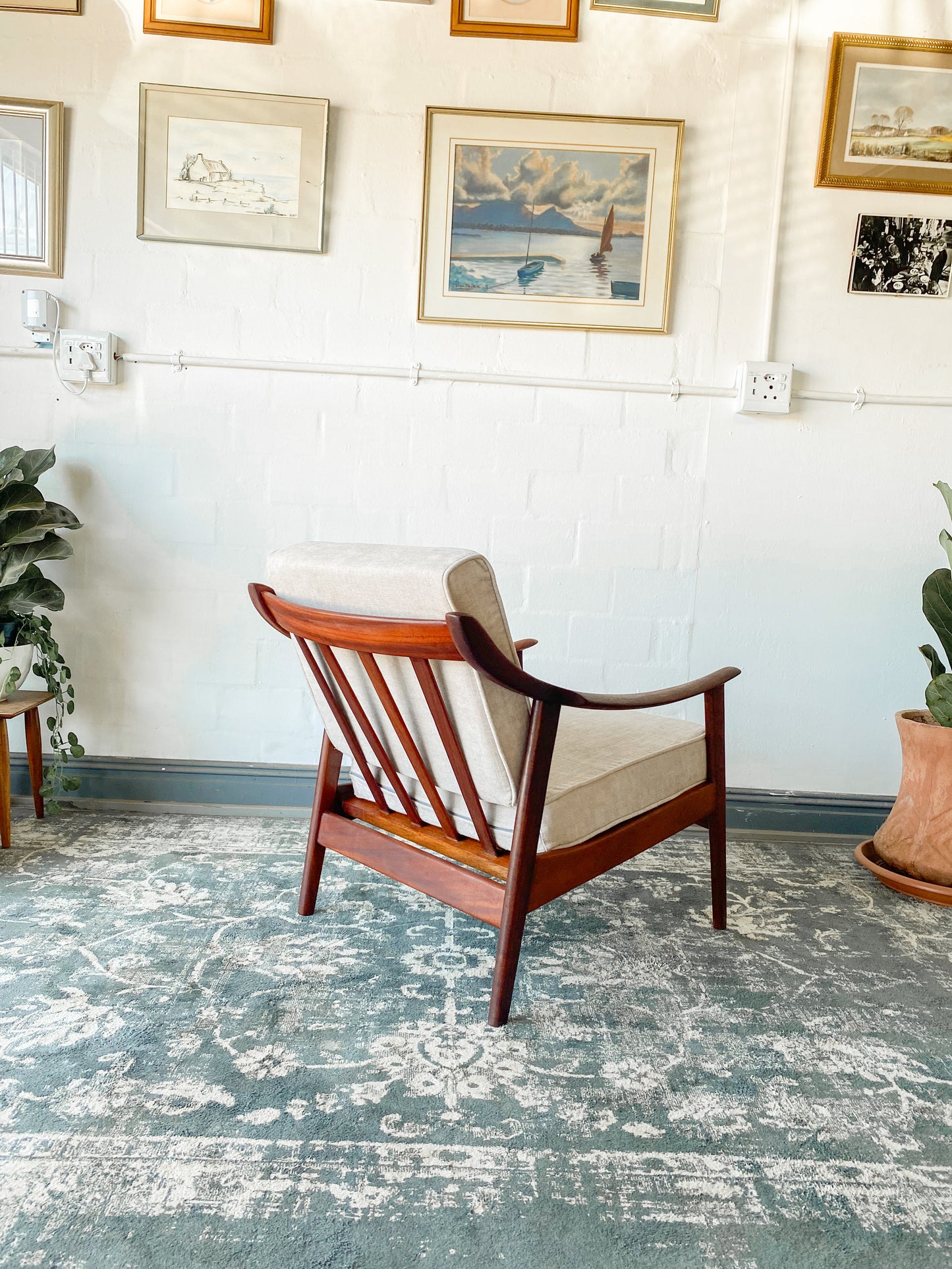Pair of Mid-Century Modern Teak Armchairs