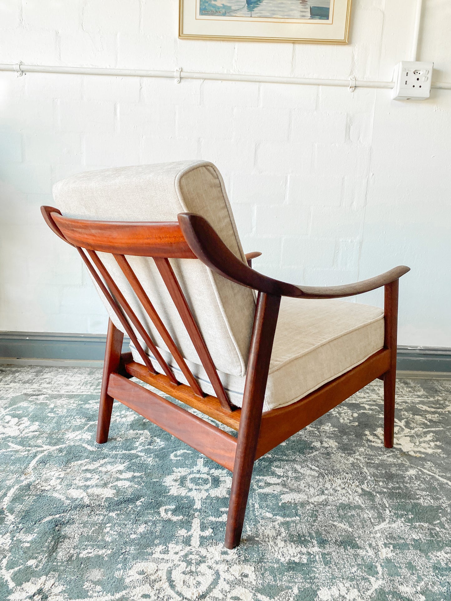 Pair of Mid-Century Modern Teak Armchairs
