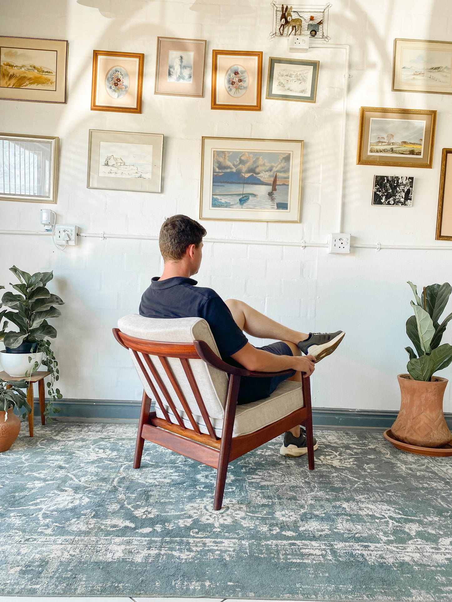 Pair of Mid-Century Modern Teak Armchairs