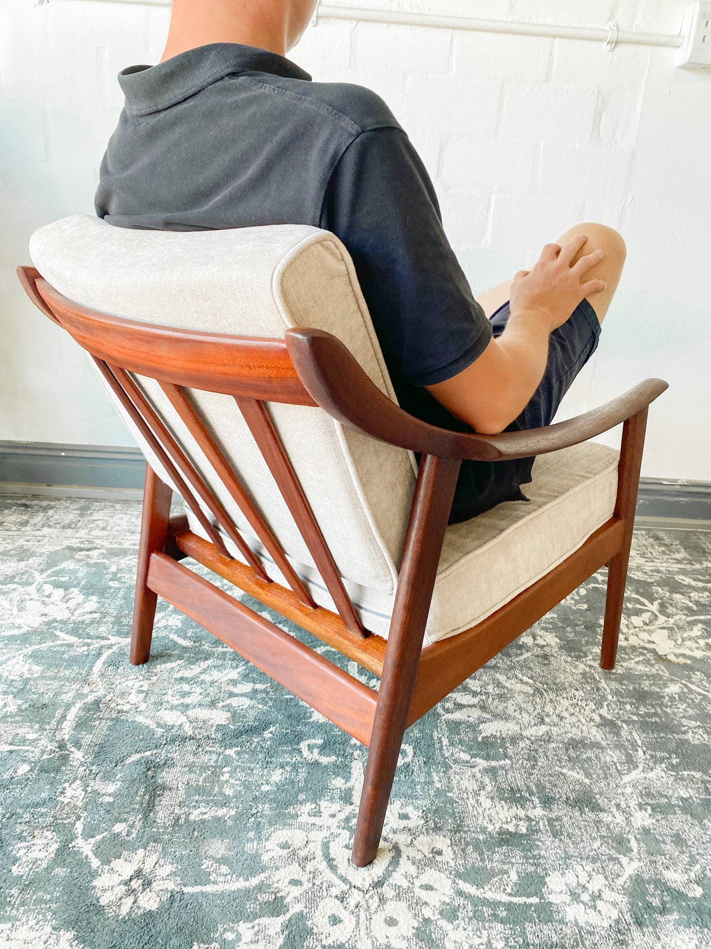 Pair of Mid-Century Modern Teak Armchairs