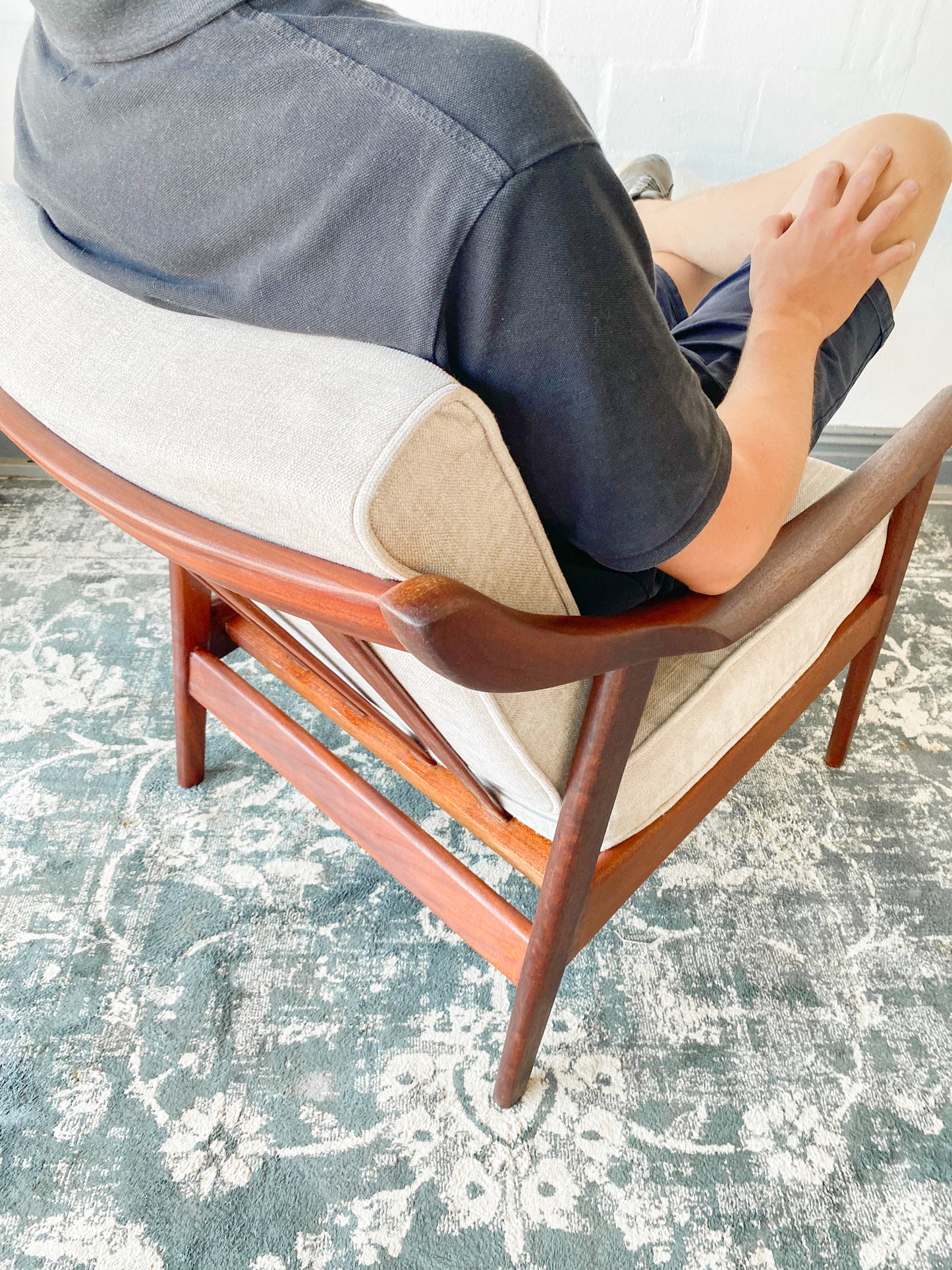 Pair of Mid-Century Modern Teak Armchairs