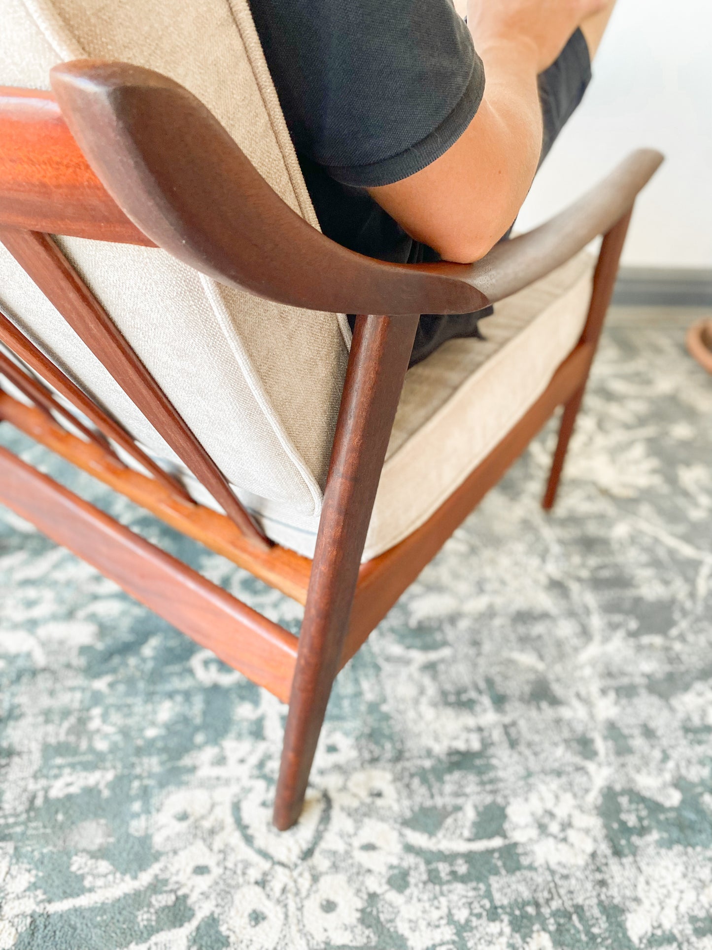 Pair of Mid-Century Modern Teak Armchairs