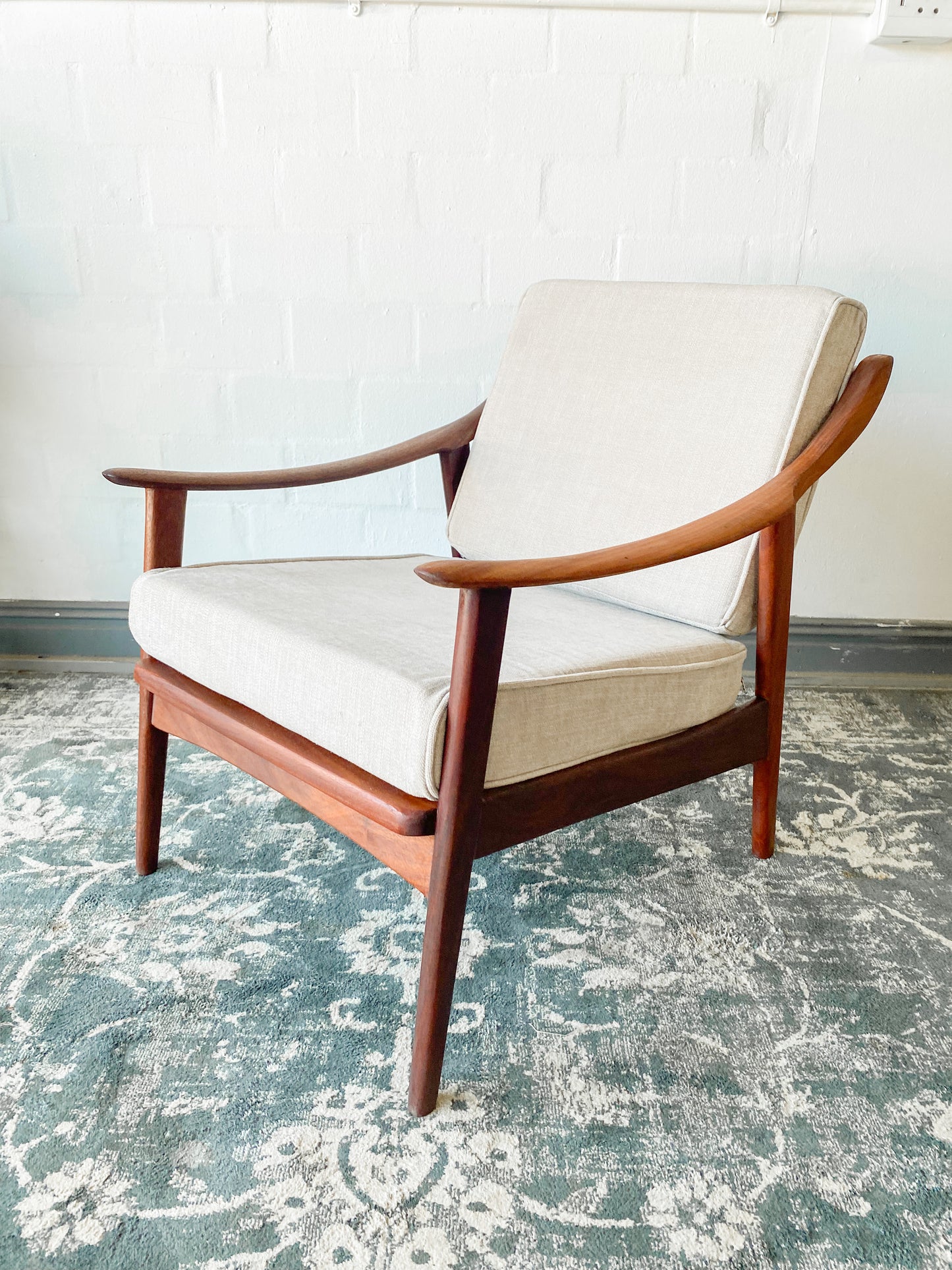 Pair of Mid-Century Modern Teak Armchairs