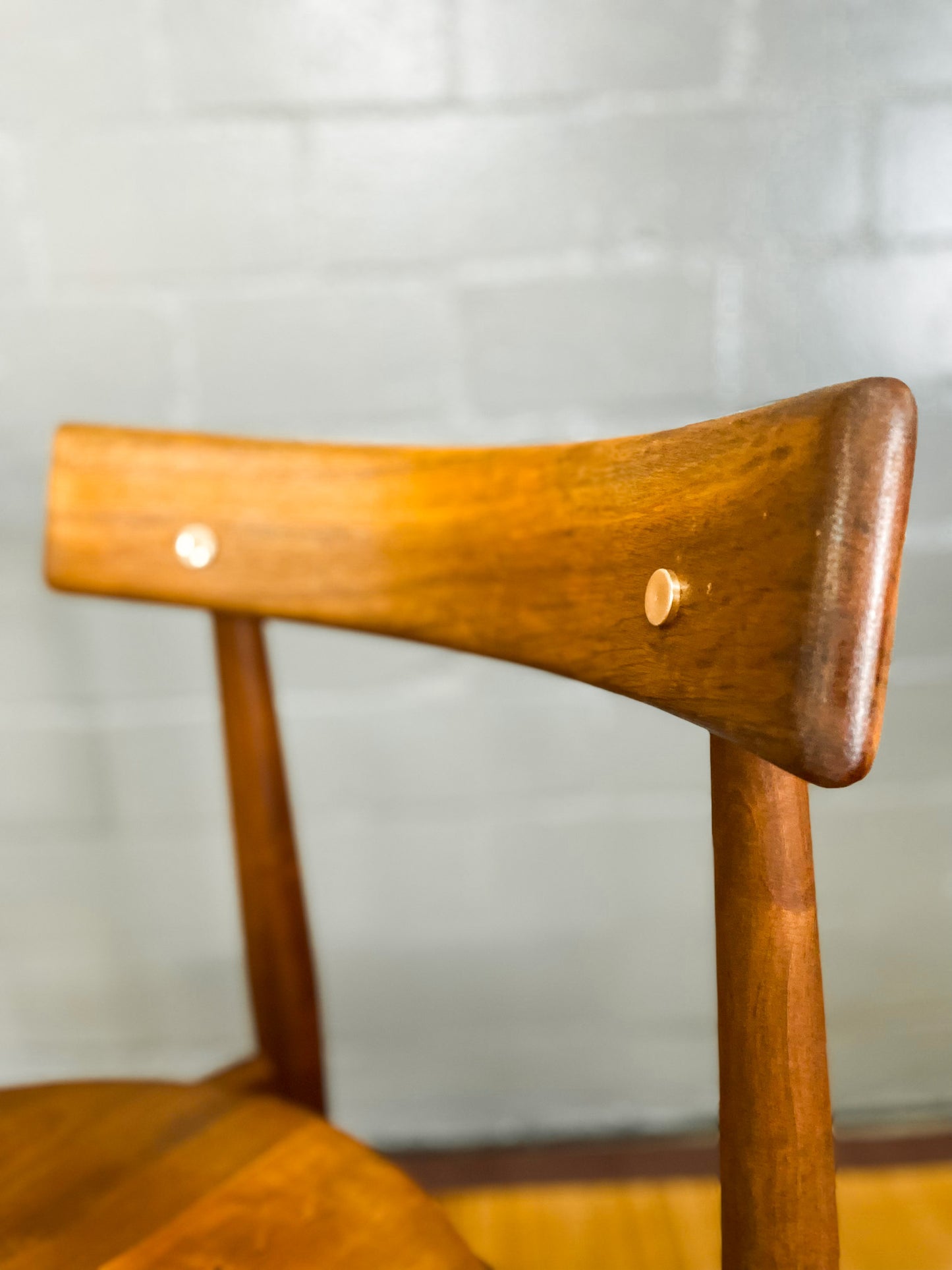 "Mid-Century Imbuia Wood Dining Chair Inspired by FINN JUHL's 'Bwana' Design"