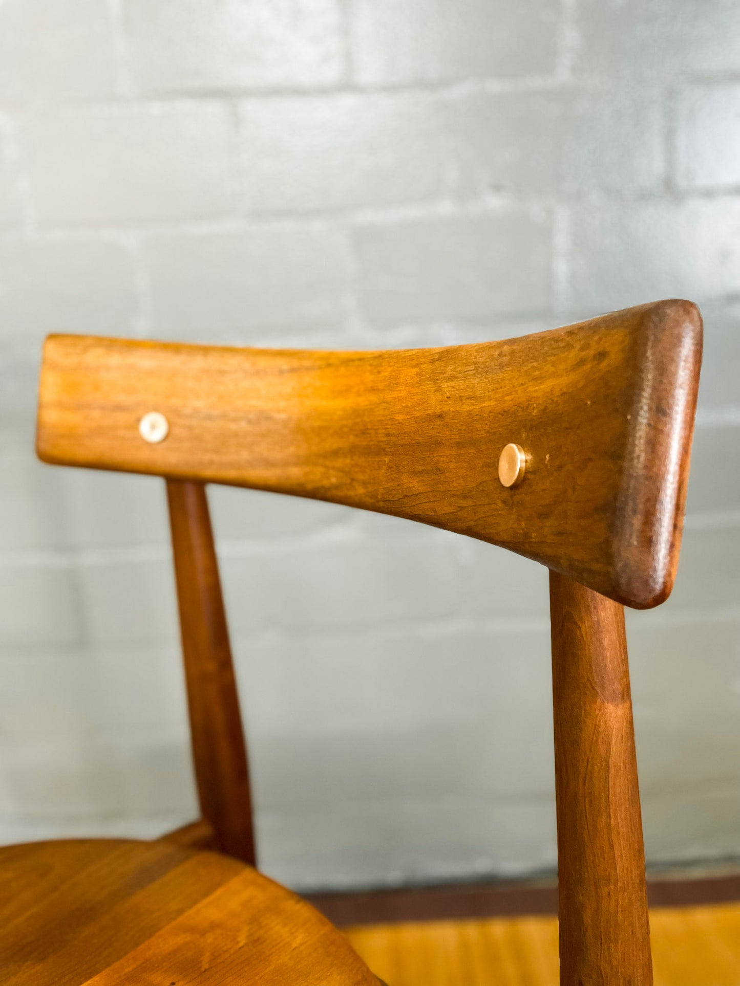 "Mid-Century Imbuia Wood Dining Chair Inspired by FINN JUHL's 'Bwana' Design"