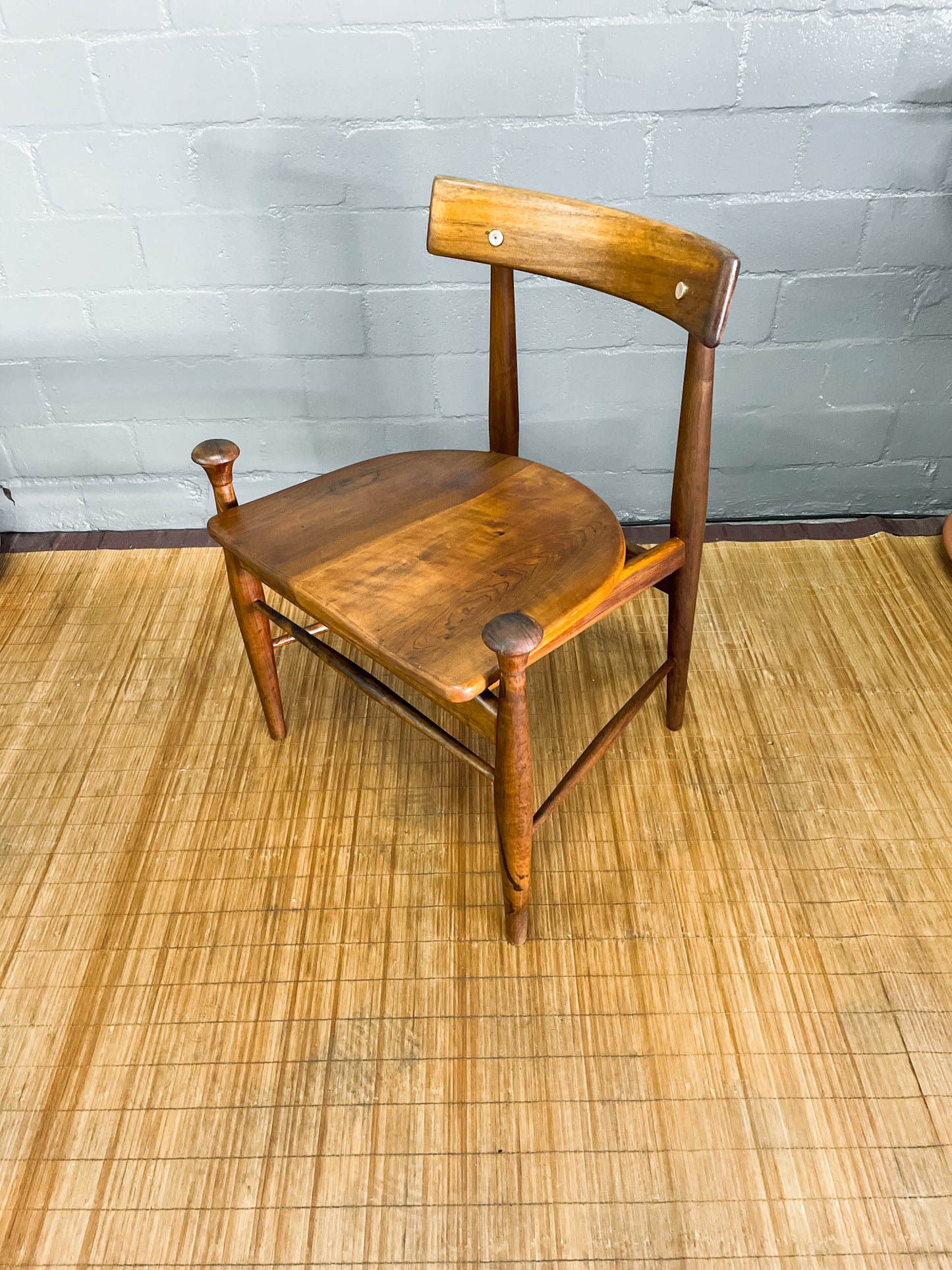 "Mid-Century Imbuia Wood Dining Chair Inspired by FINN JUHL's 'Bwana' Design"