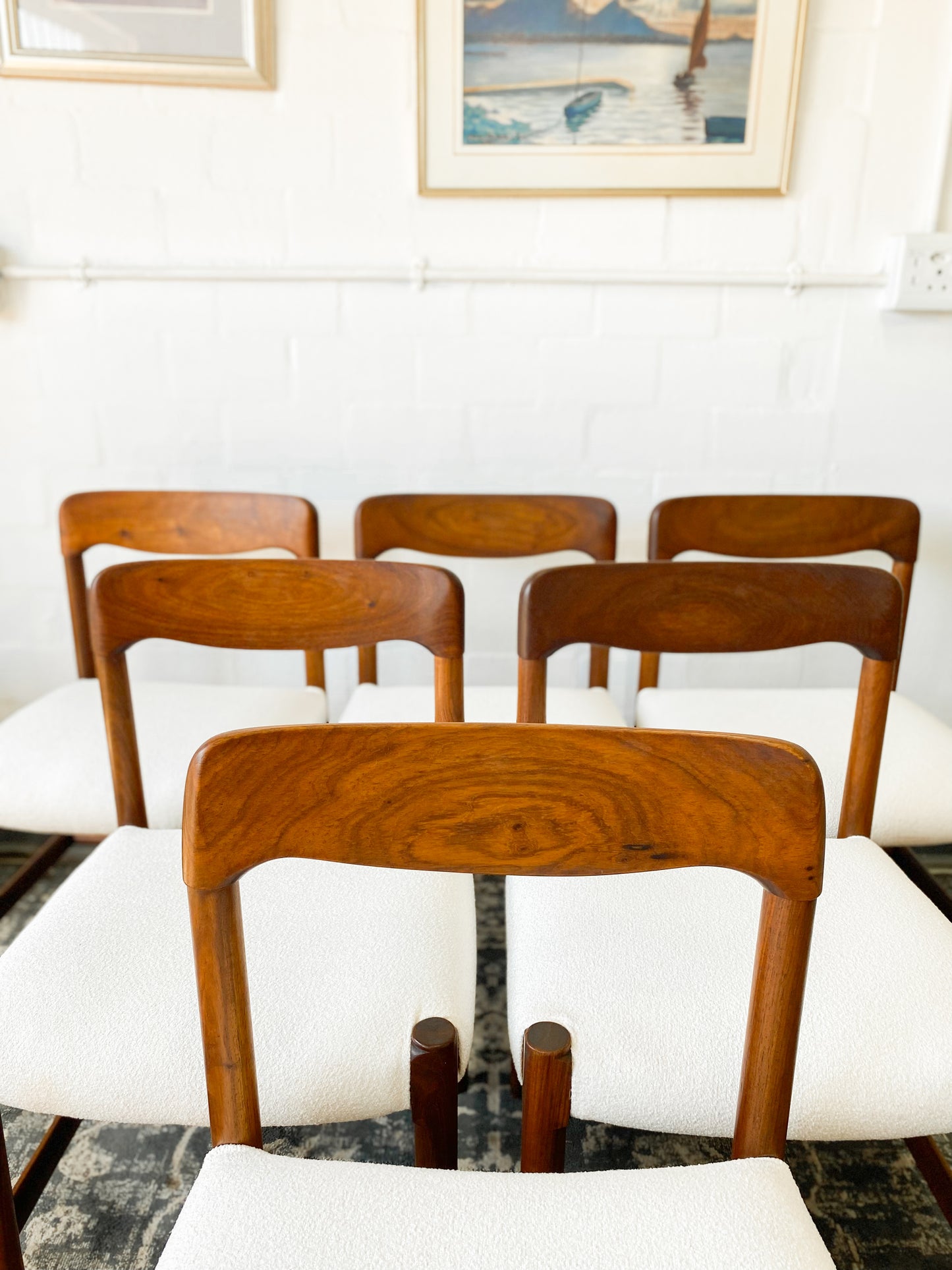 Set of 6 Kiaat Artecasa Dining Chairs