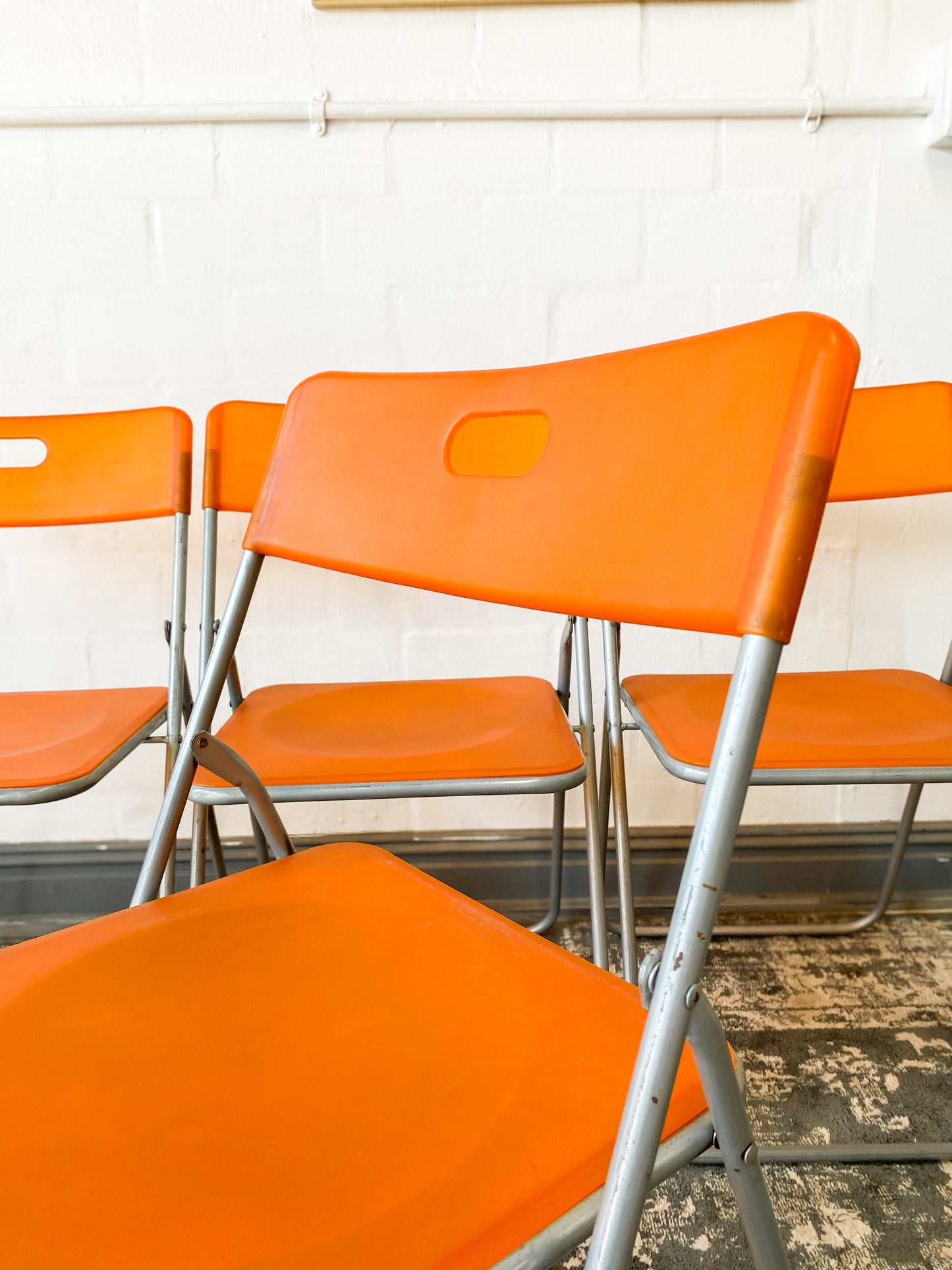 Set of 4 Piretti-style Folding Chairs