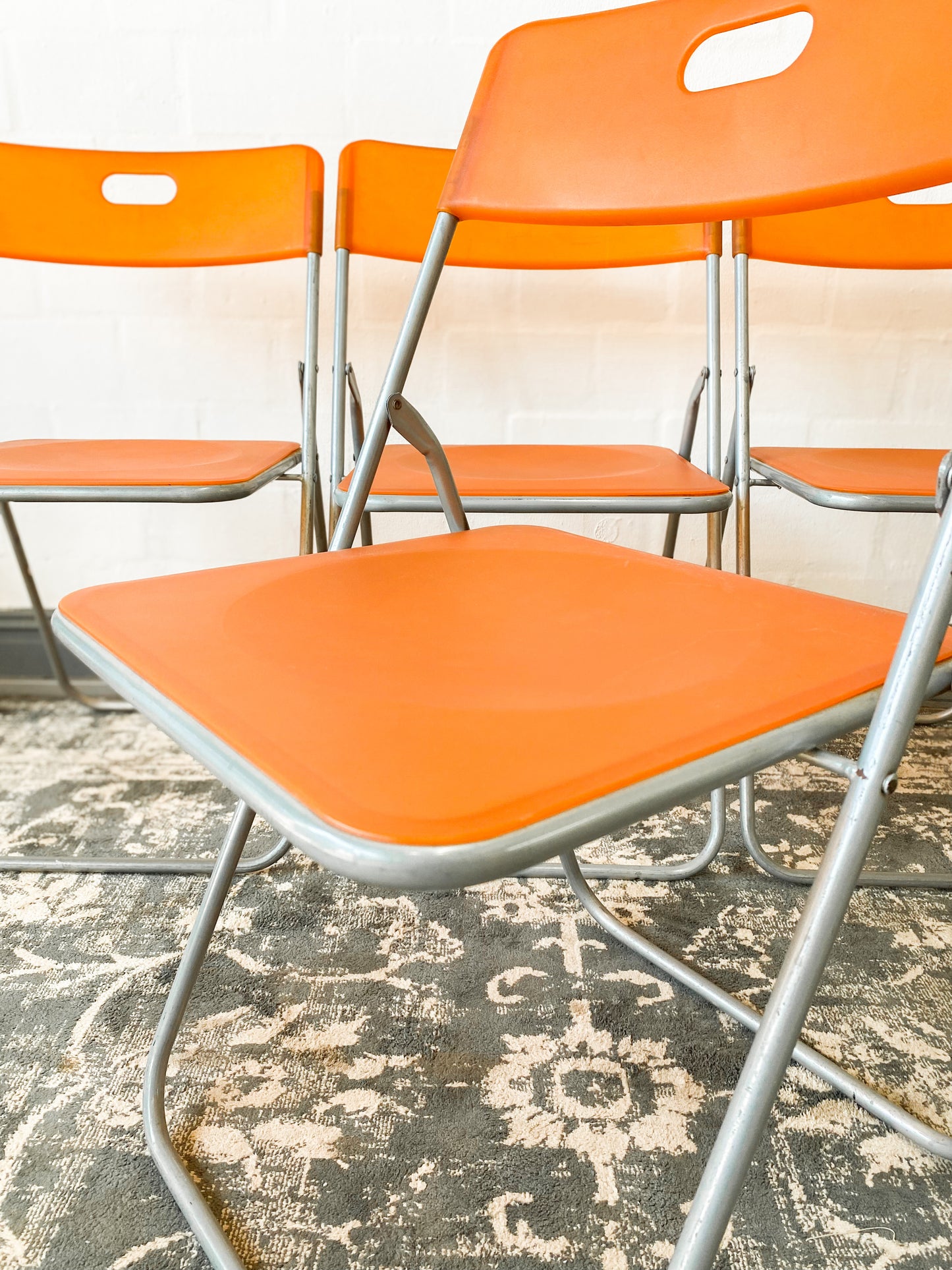 Set of 4 Piretti-style Folding Chairs
