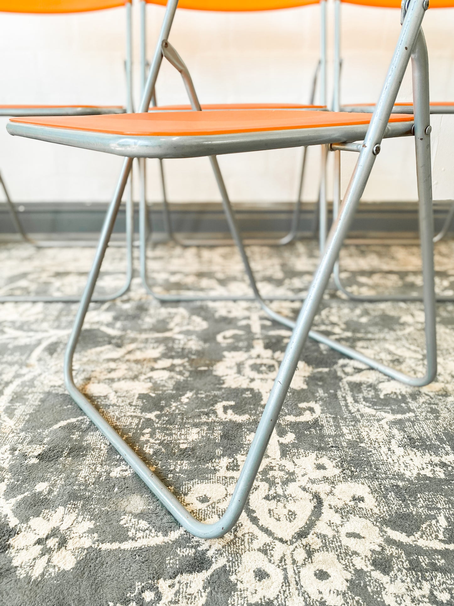 Set of 4 Piretti-style Folding Chairs