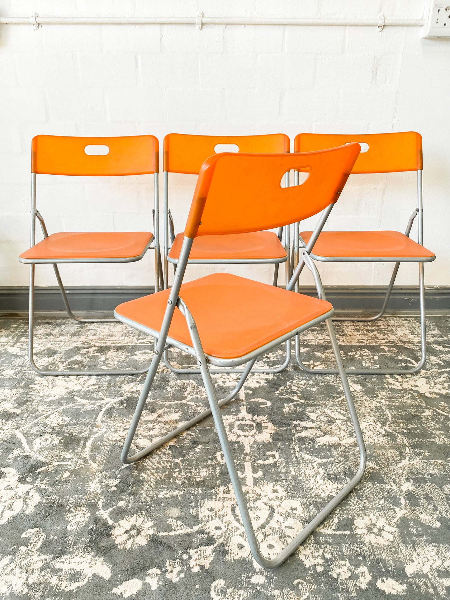 Set of 4 Piretti-style Folding Chairs