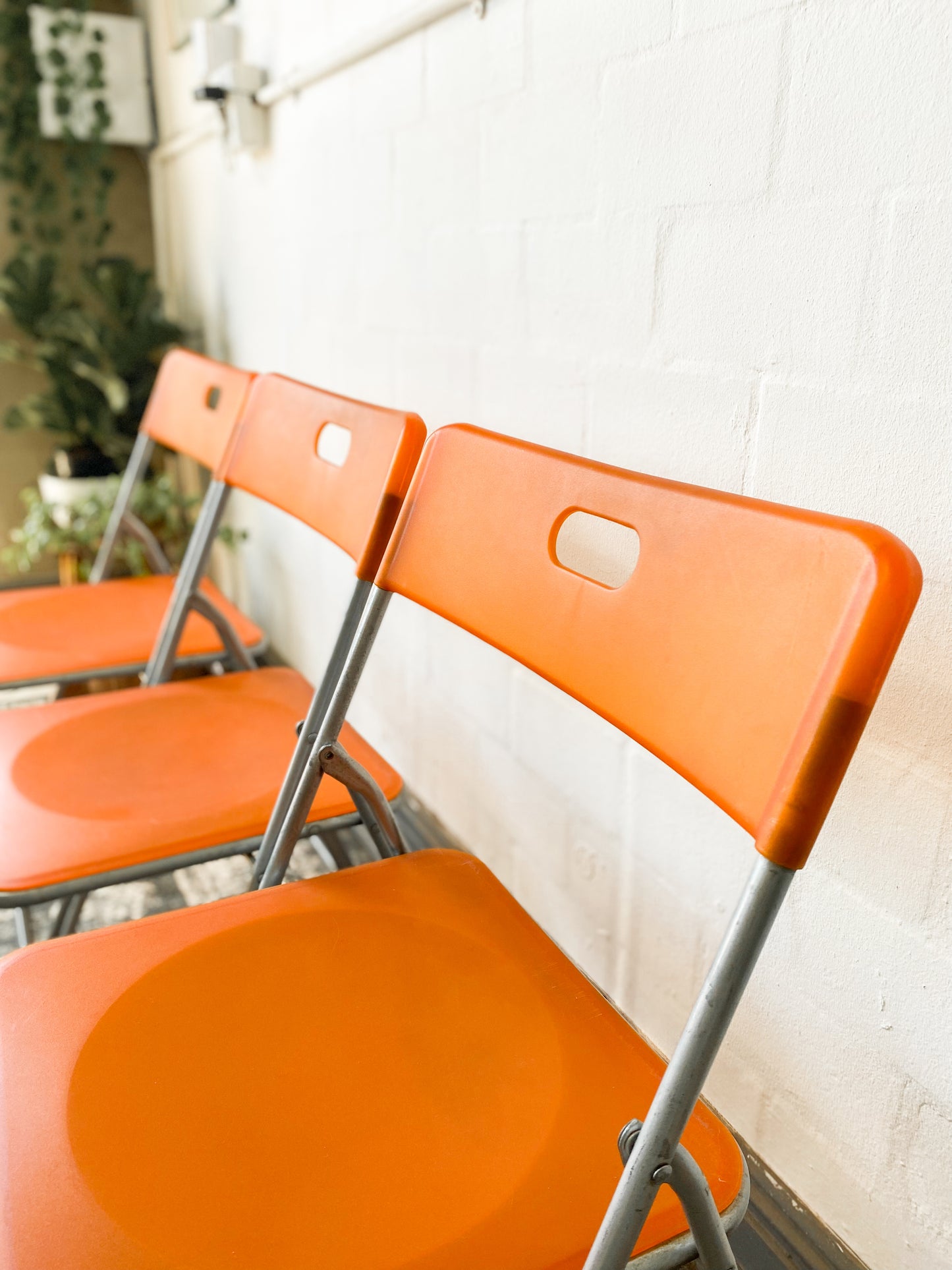 Set of 4 Piretti-style Folding Chairs