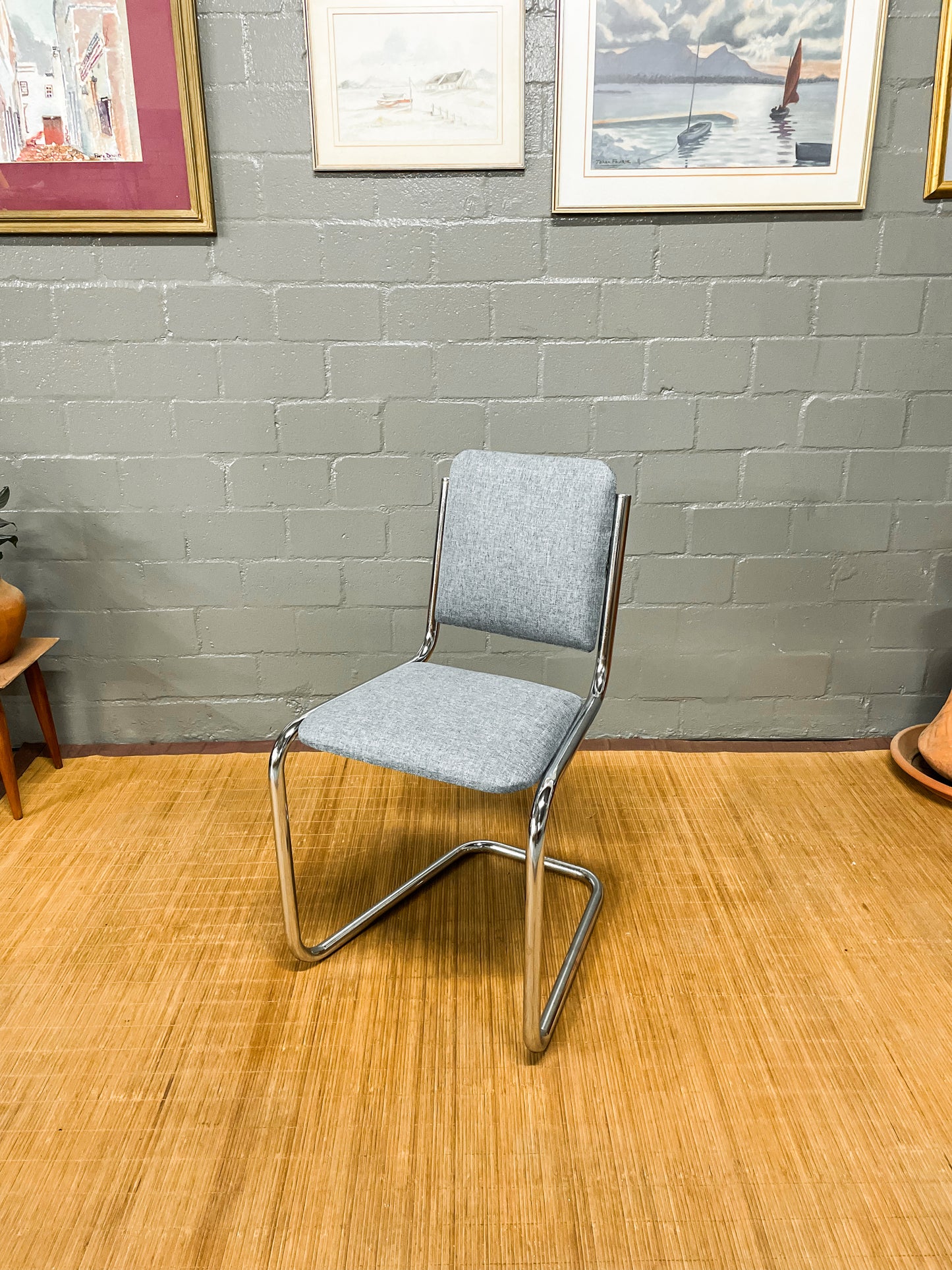 Vintage Chrome Cesca Style Dining Set