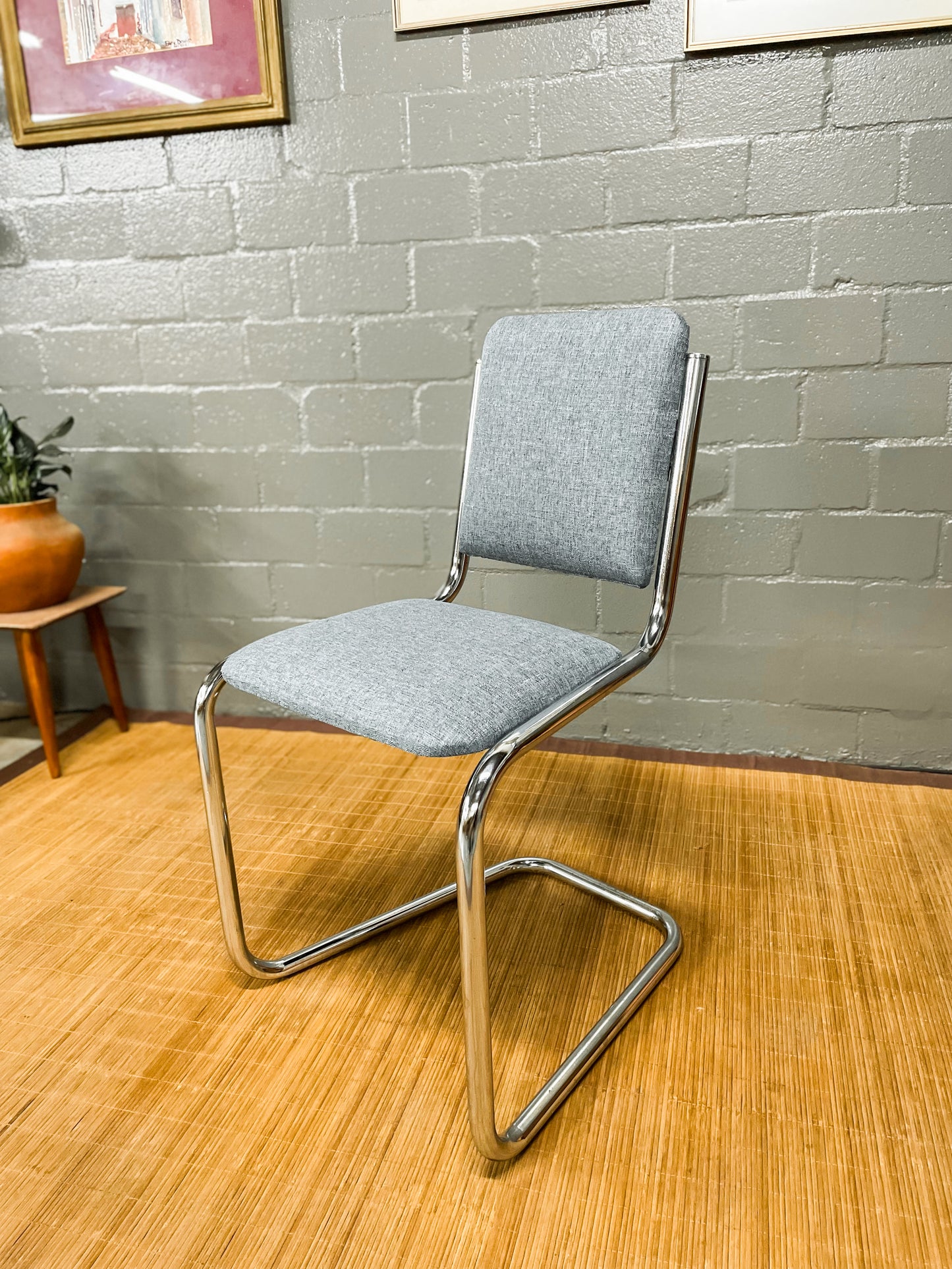 Vintage Chrome Cesca Style Dining Set