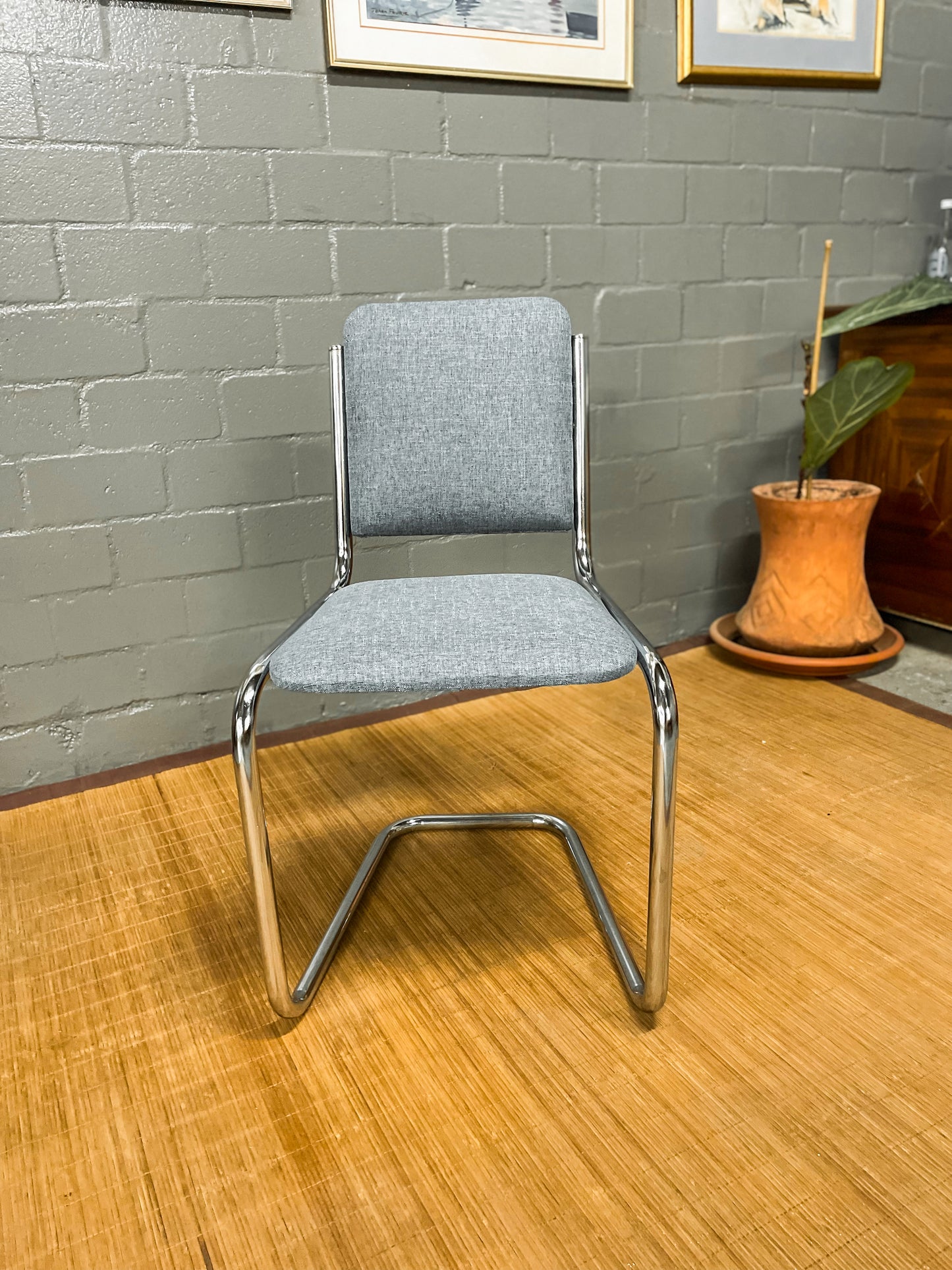 Vintage Chrome Cesca Style Dining Set