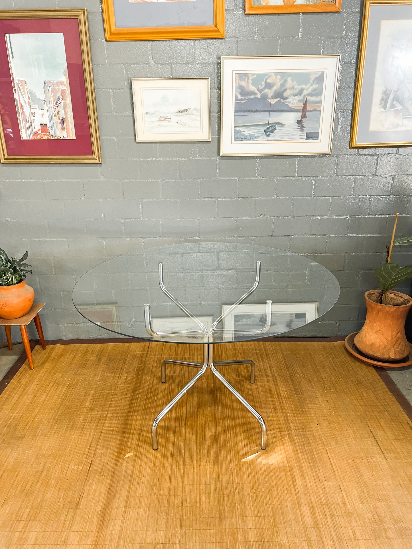 Vintage Chrome Cesca Style Dining Set