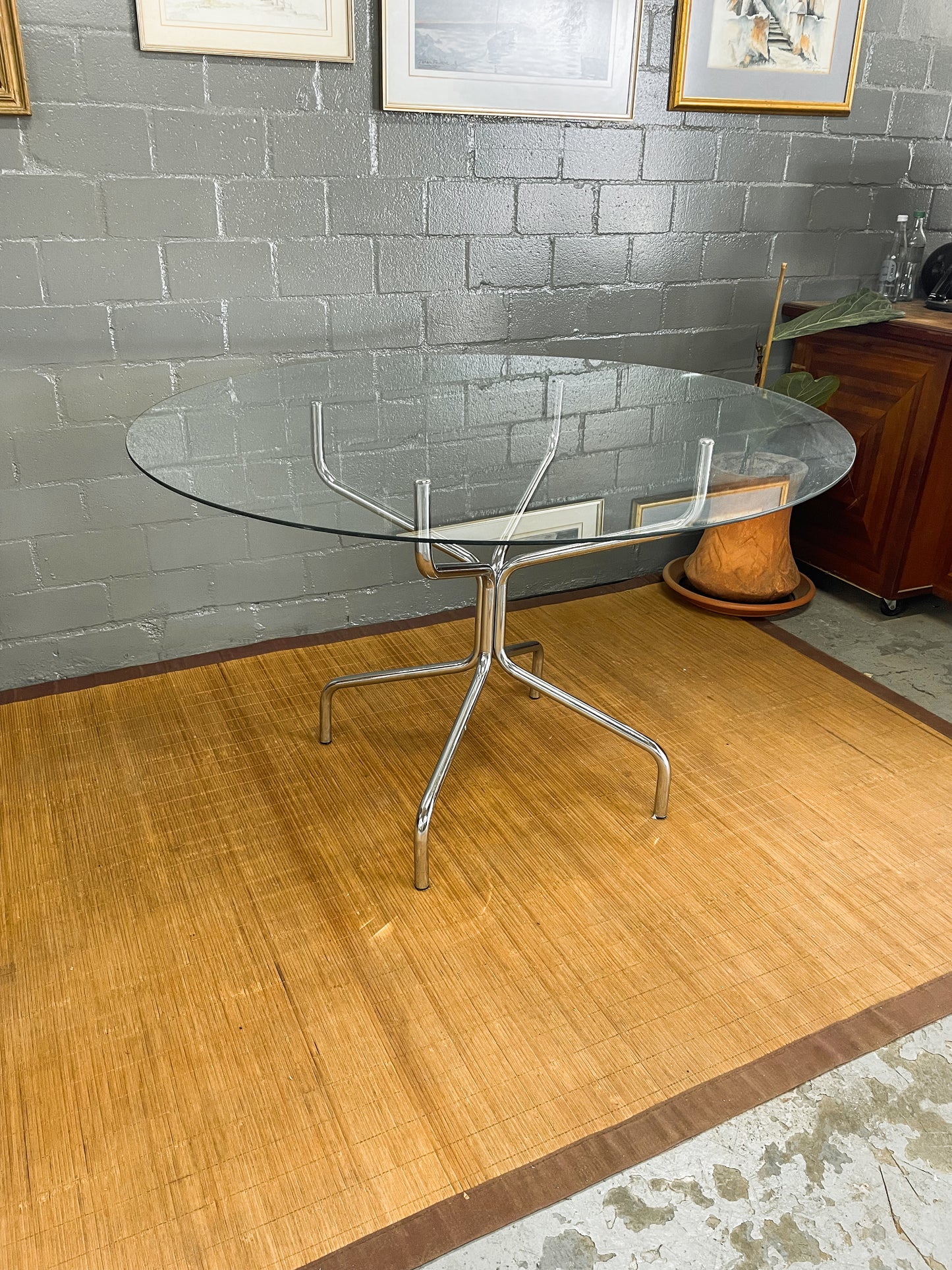 Vintage Chrome Cesca Style Dining Set