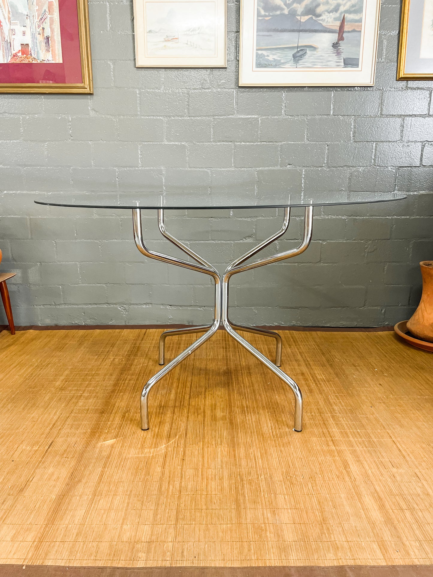 Vintage Chrome Cesca Style Dining Set