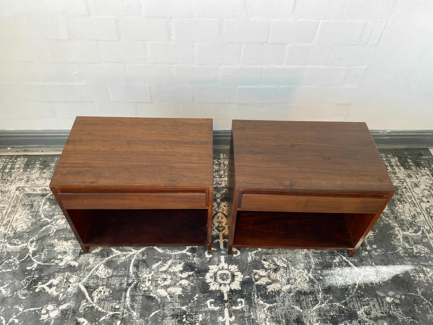 Solid Imbuia Pedestal Pair