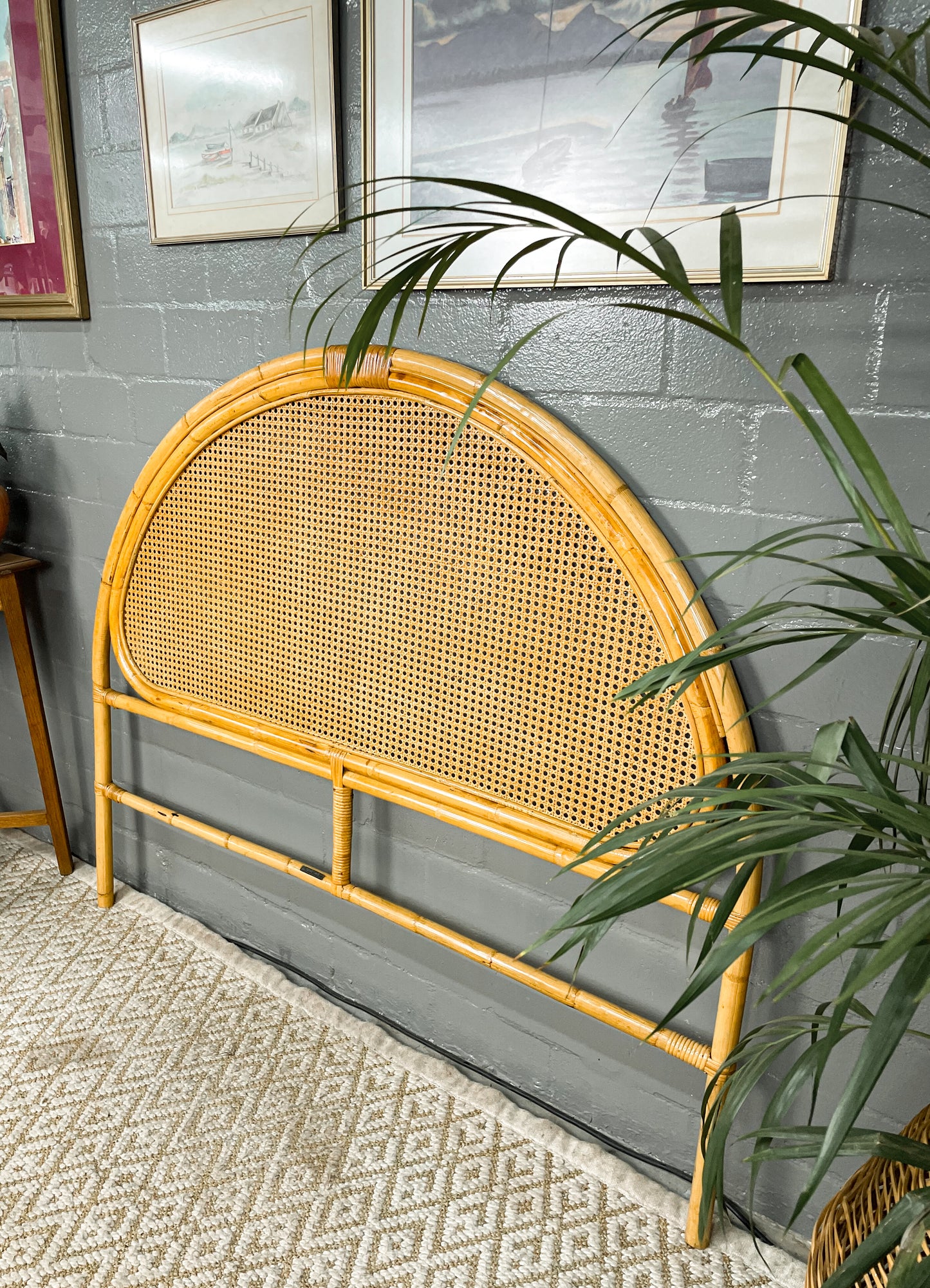 Boho Style Dome Cane Headboard